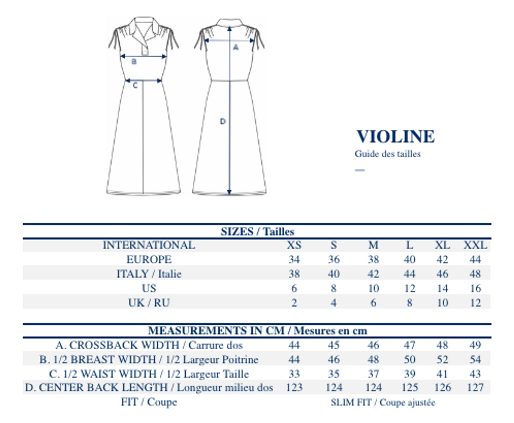 Violine dress in blue linen