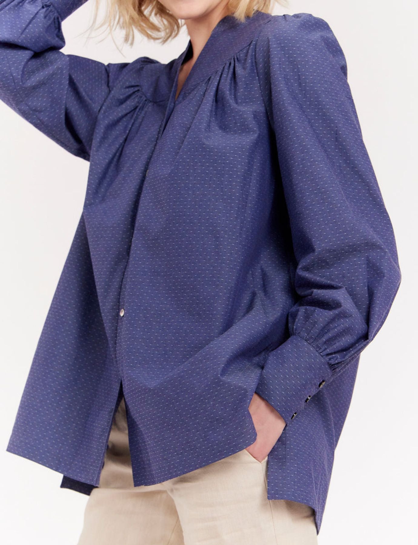Blouse Ornella bleu denim