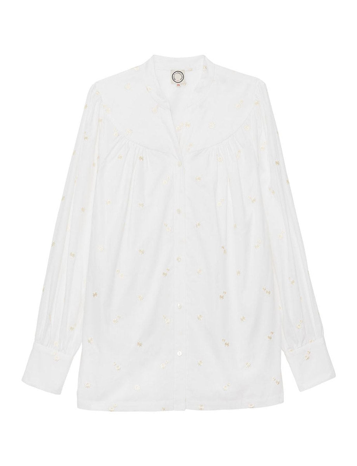 Bluse Ornella bestickt weiß