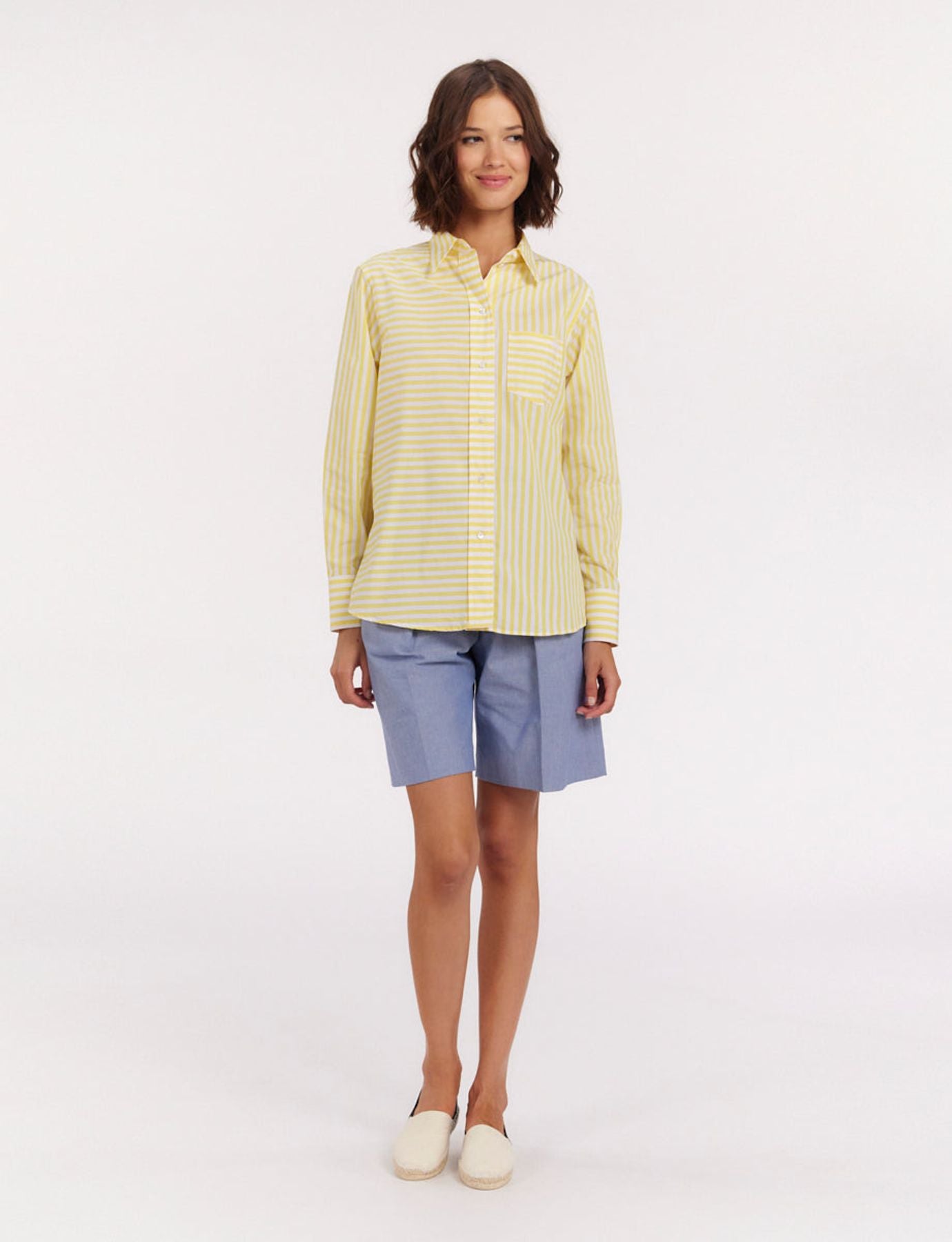 Chemise Maureen rayée jaune