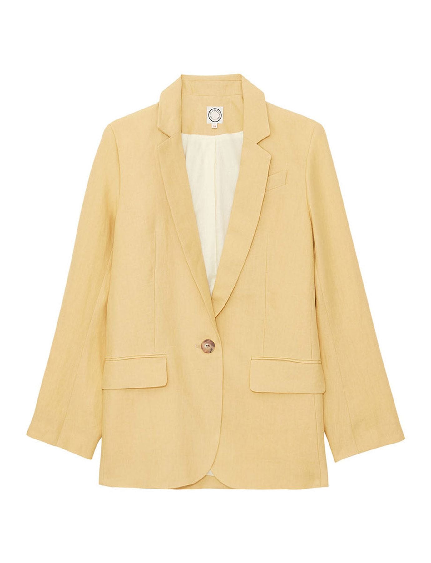 Zitronengelbe Bruna-Jacke aus Leinen