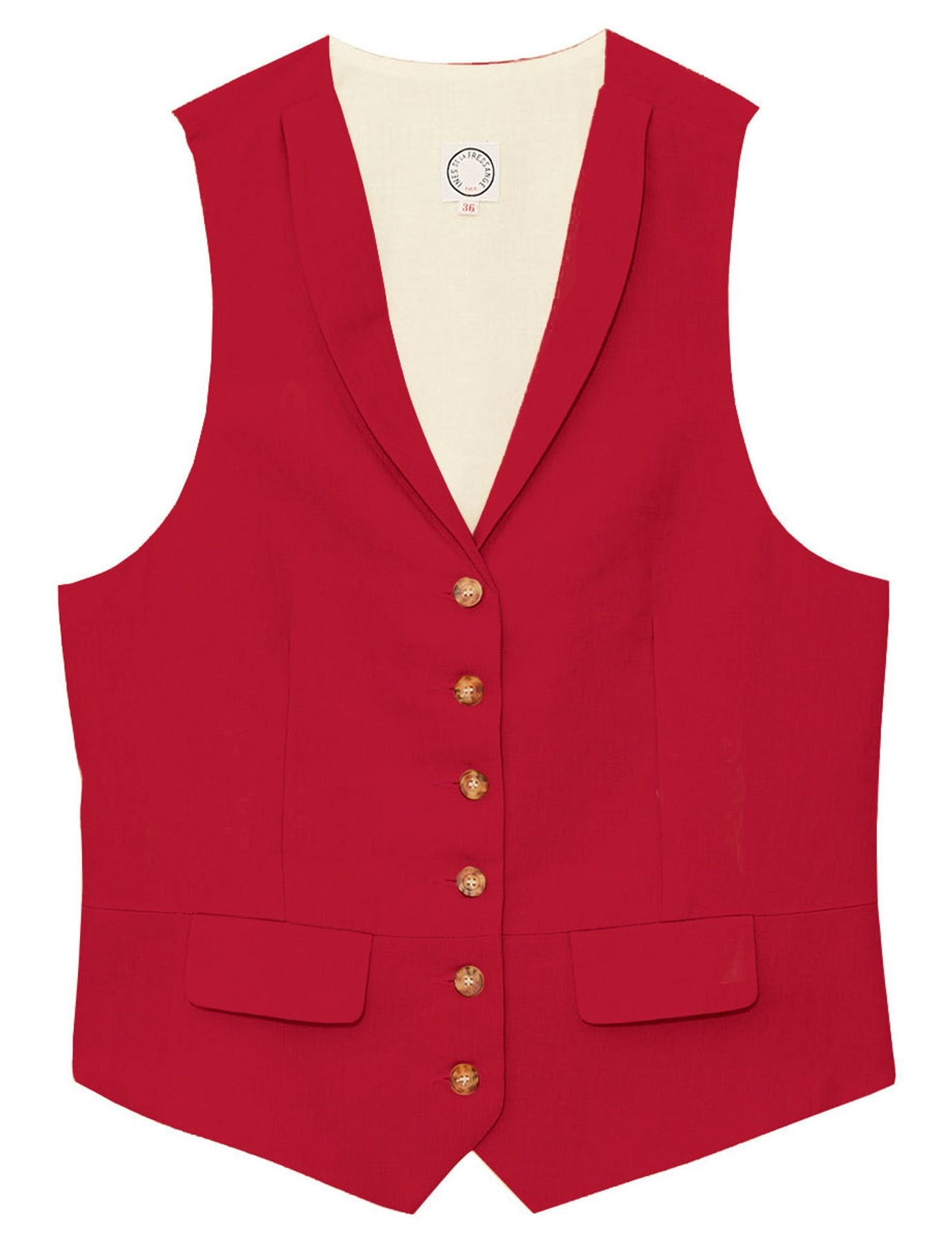 Chaqueta de lino frambuesa Robinson