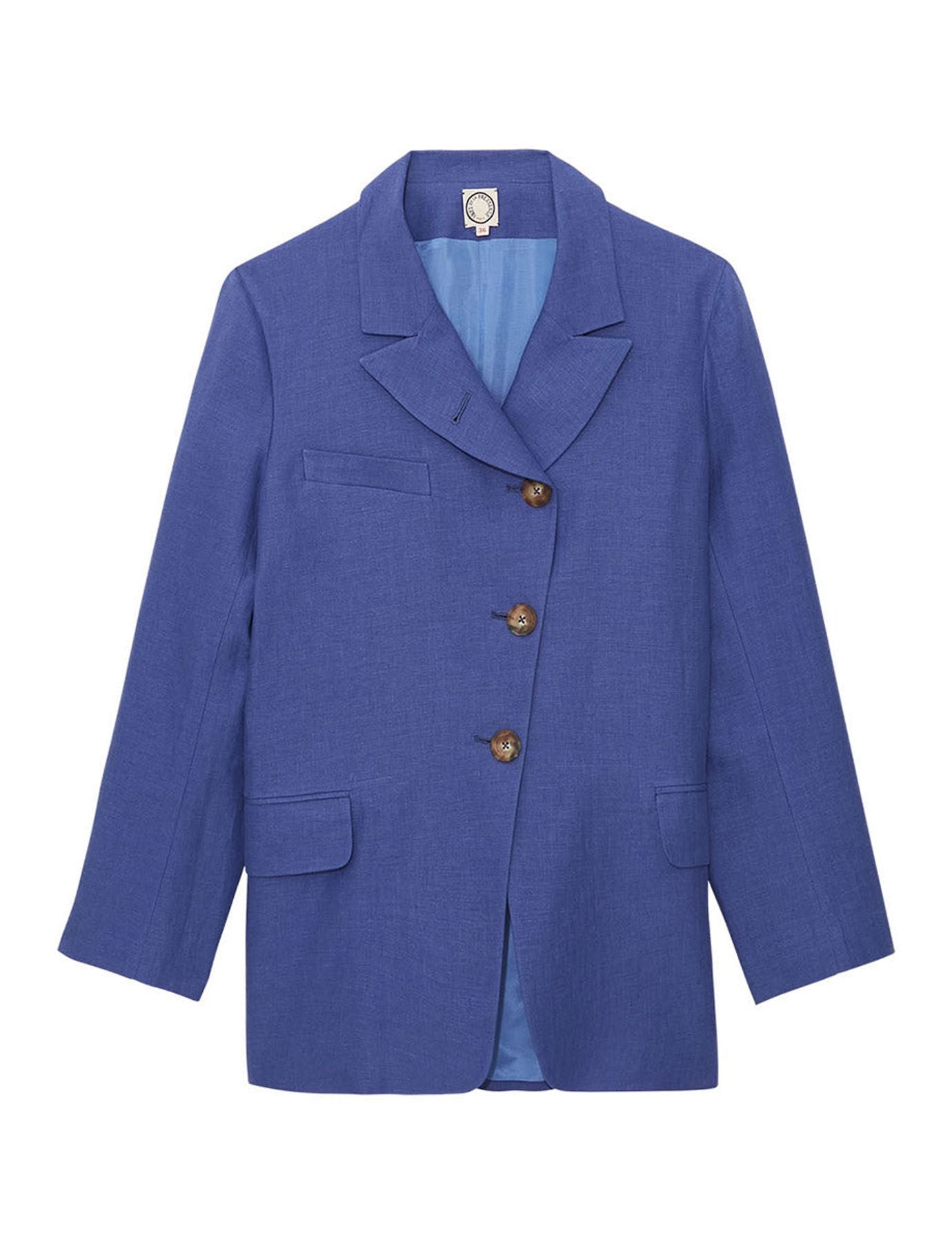 Giacca Yohan in lino blu