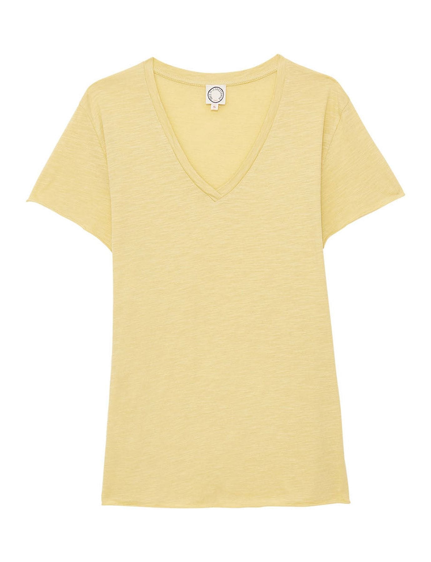Katalina V-neck T-shirt lemon