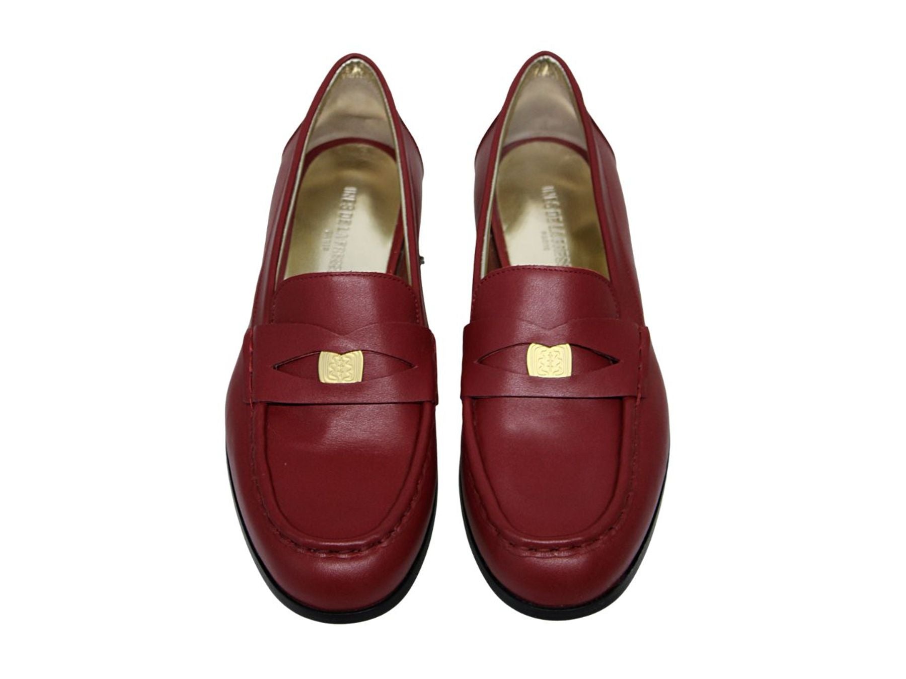 Mocassin en cuir rouge