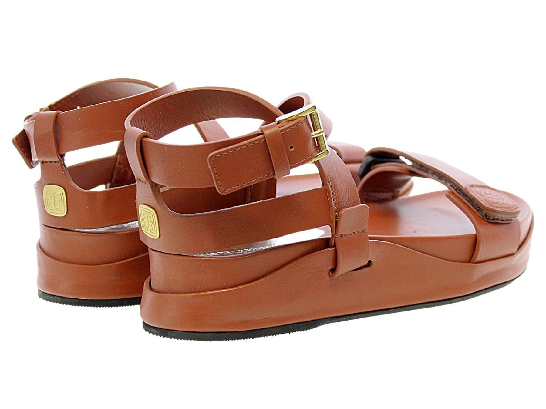 Sandale à plateforme cognac