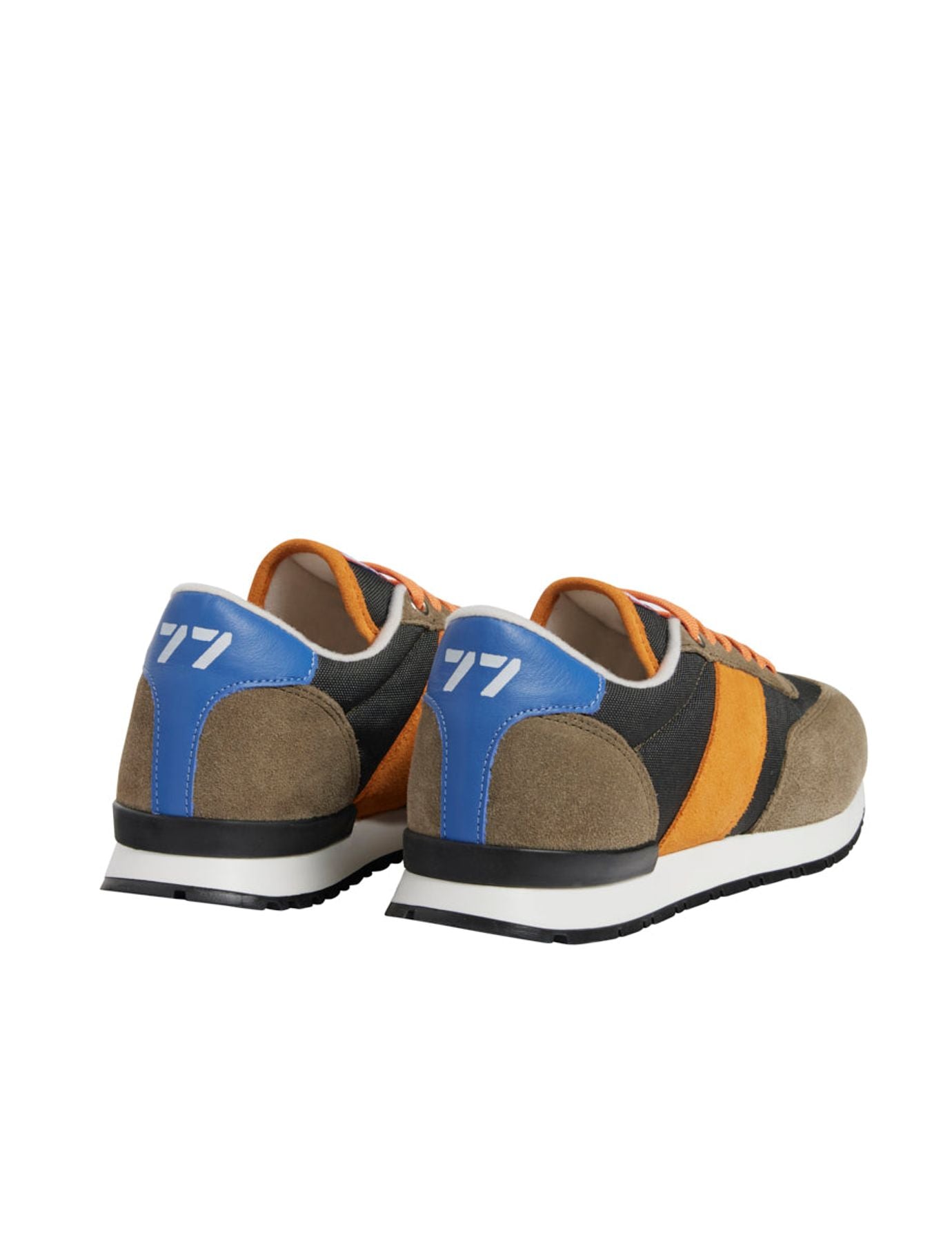 Baskets "77"  Unisexes kaki/orange/bleu UZS x Ines