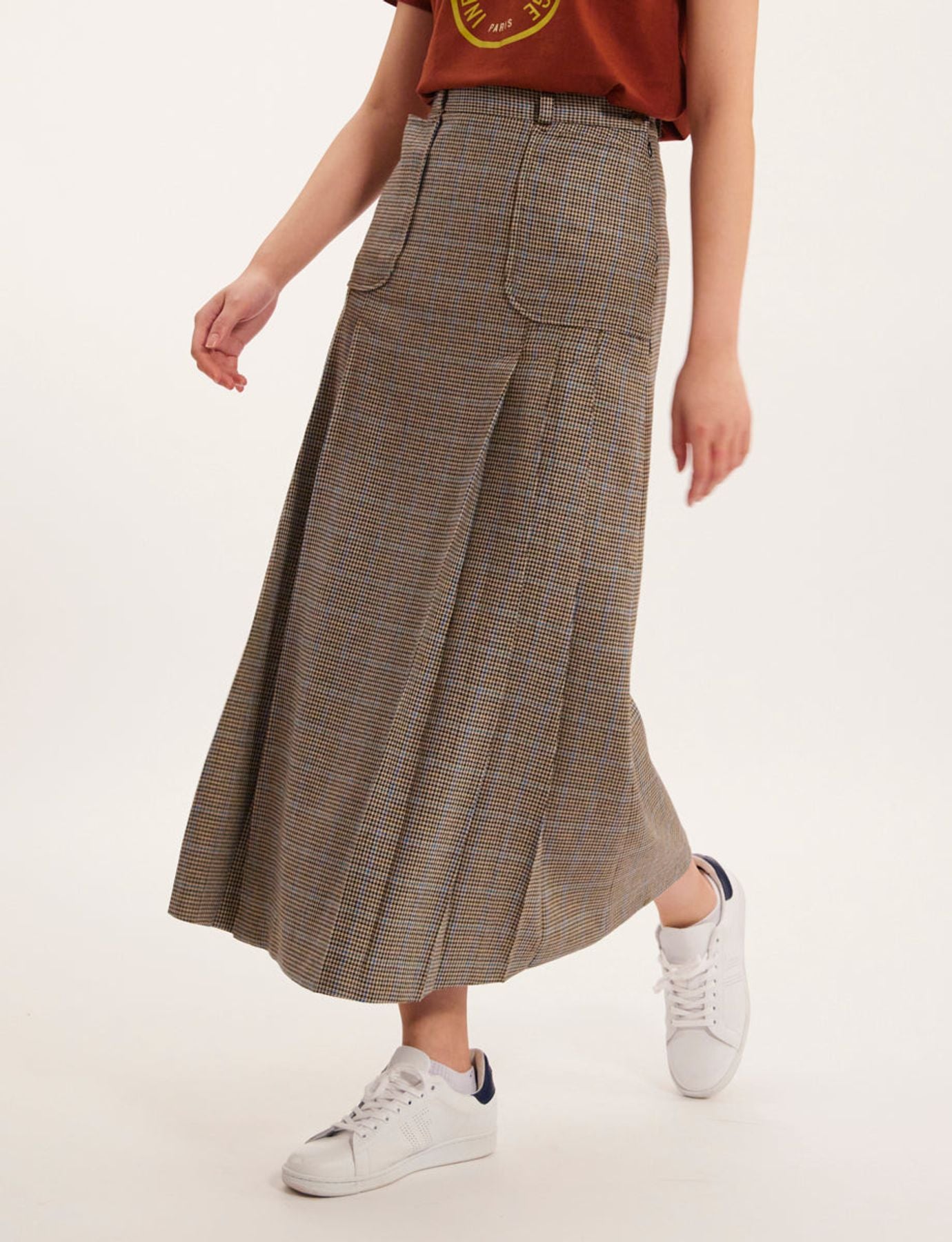 Leila houndstooth skirt
