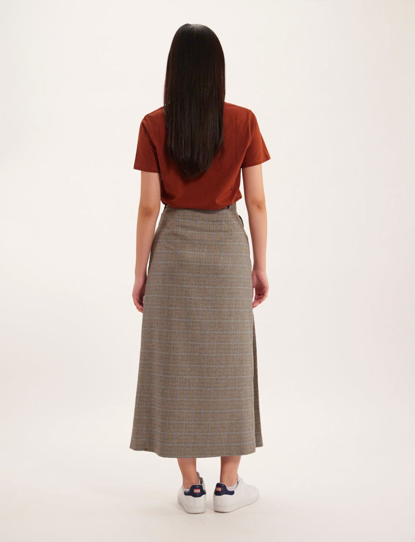 Leila houndstooth skirt