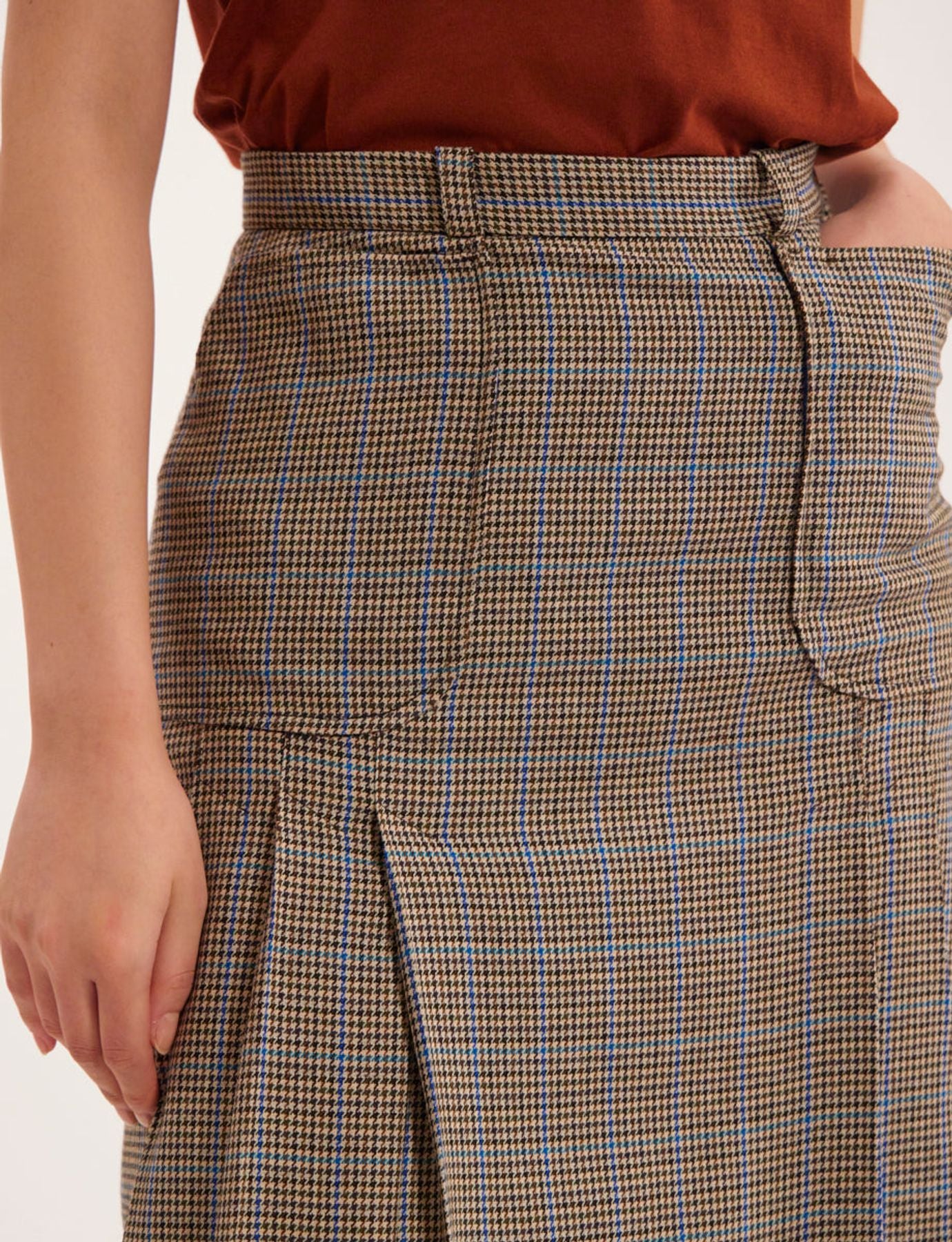 Leila houndstooth skirt