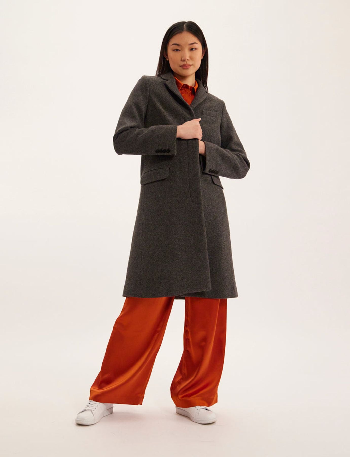 Franck grey coat 100% wool