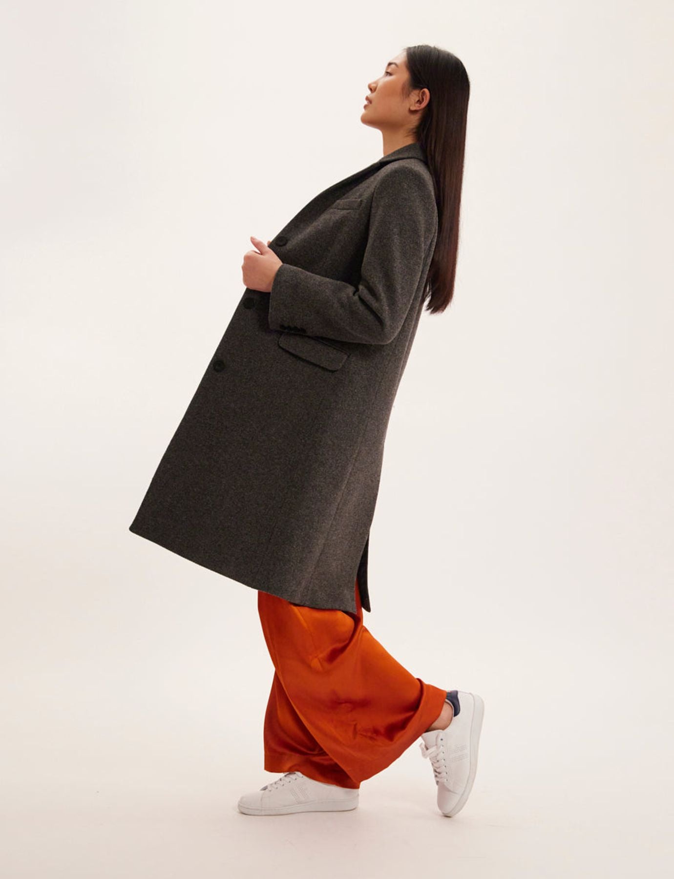 Franck grey coat 100% wool