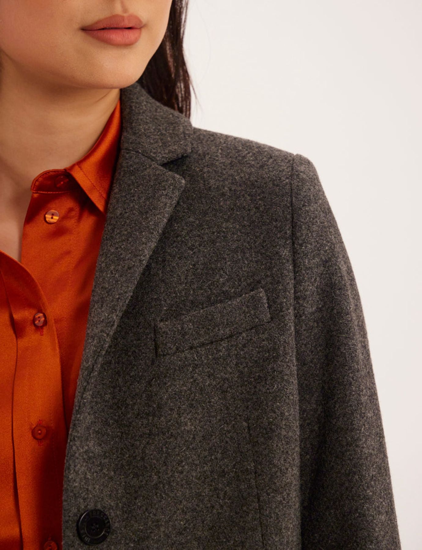 Franck grey coat 100% wool