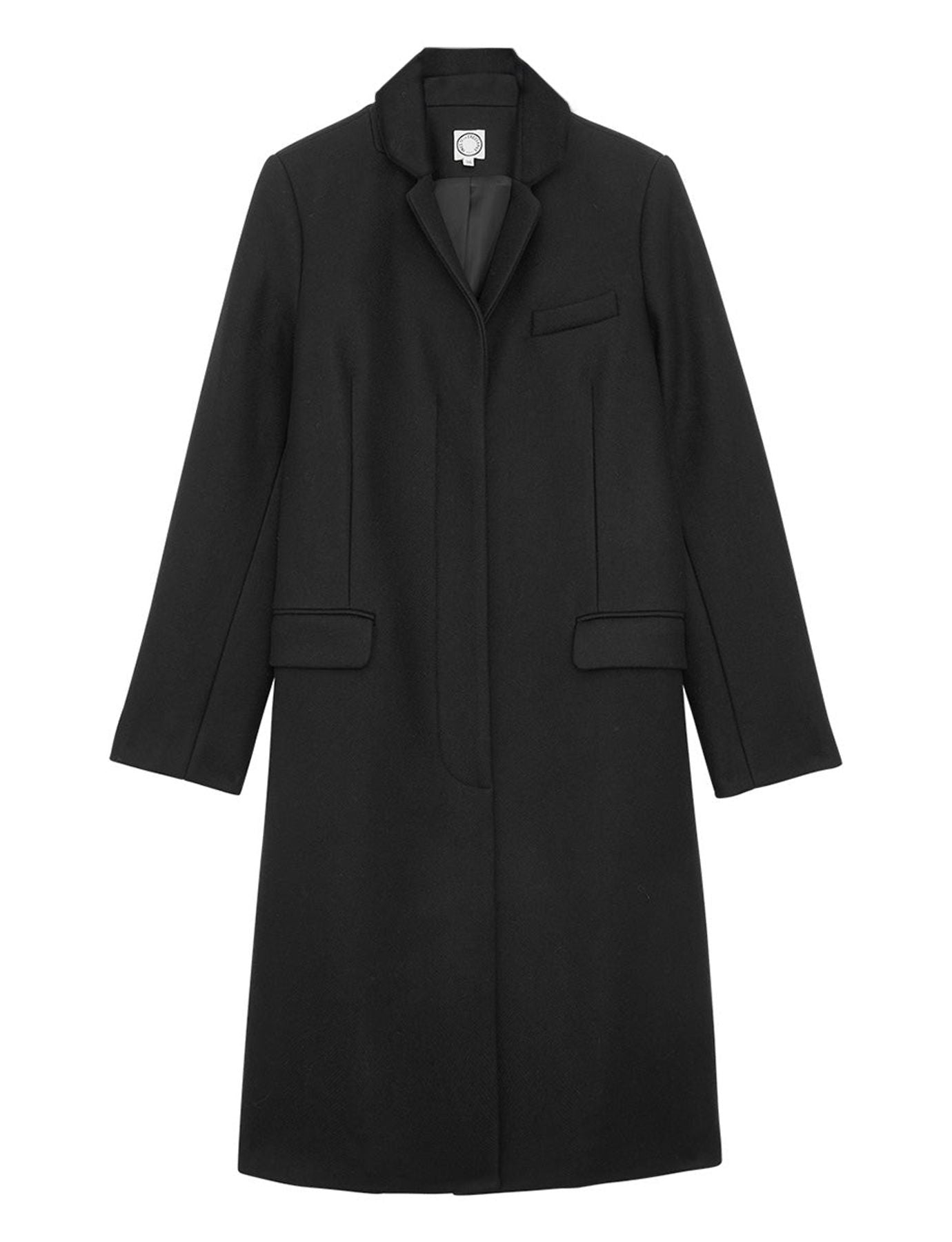 Franck coat in black wool-blend