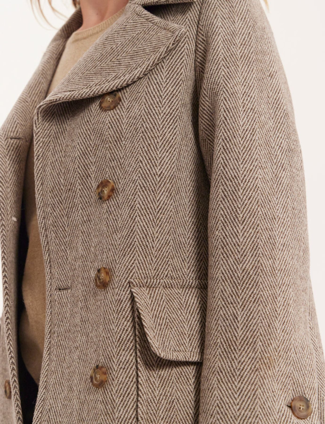 Séraphine brown/ecru coat