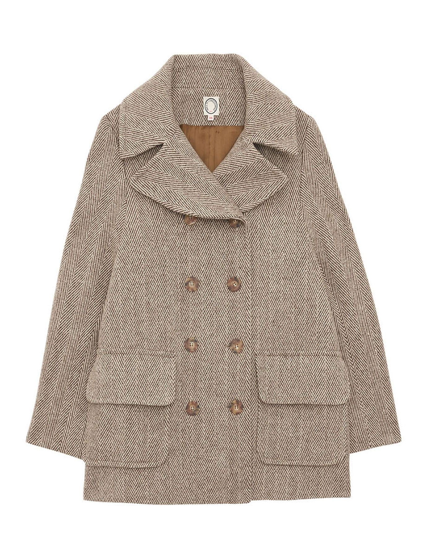 Séraphine brown/ecru coat