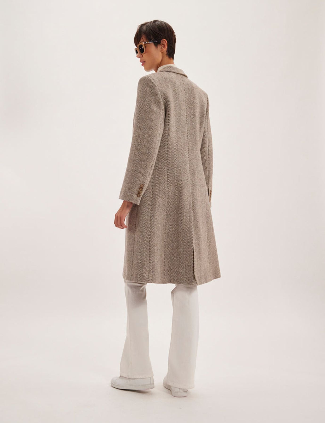 Brown and ecru Mauricette coat