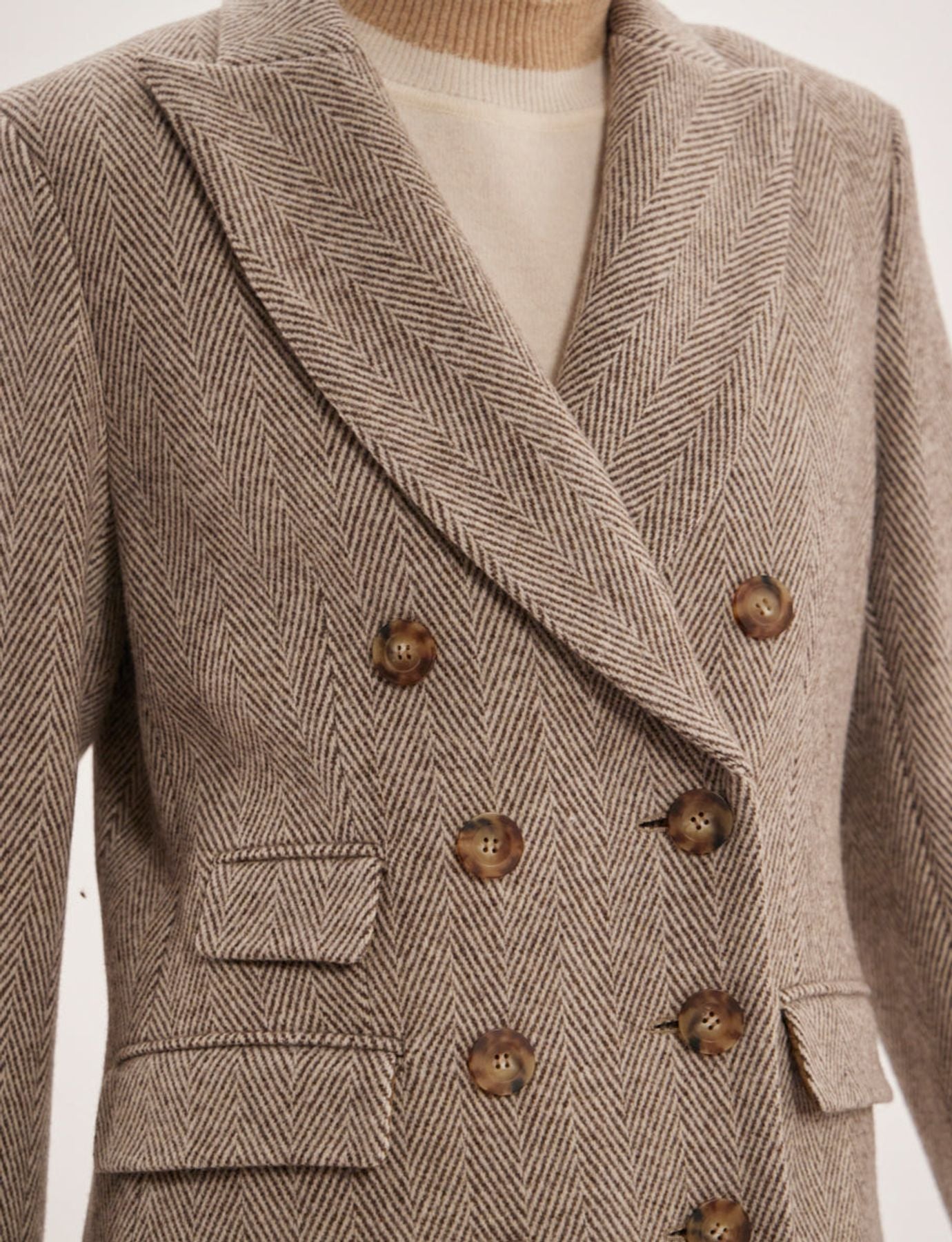 Brown and ecru Mauricette coat