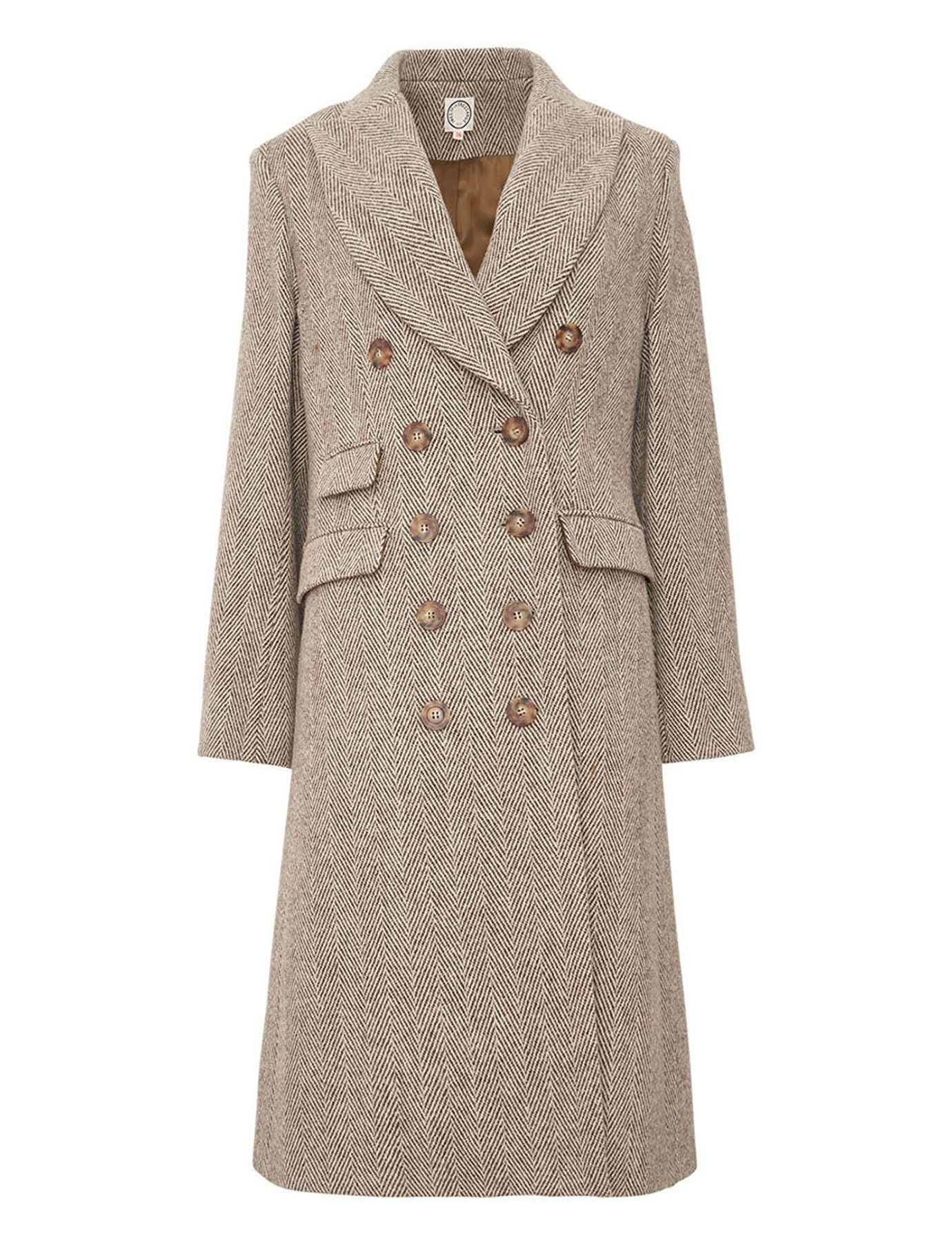 Brown and ecru Mauricette coat