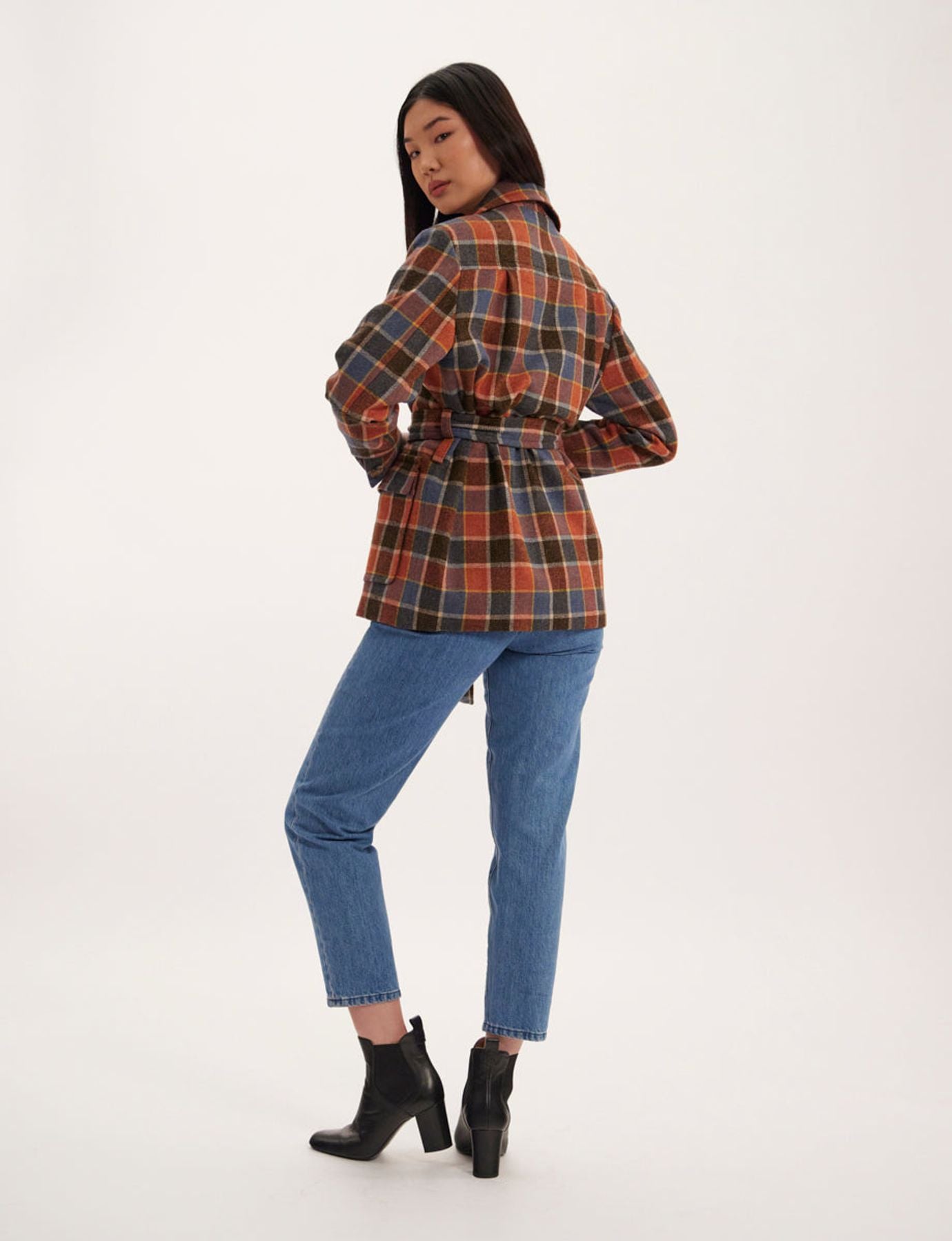 Romaric multicoloured checked coat