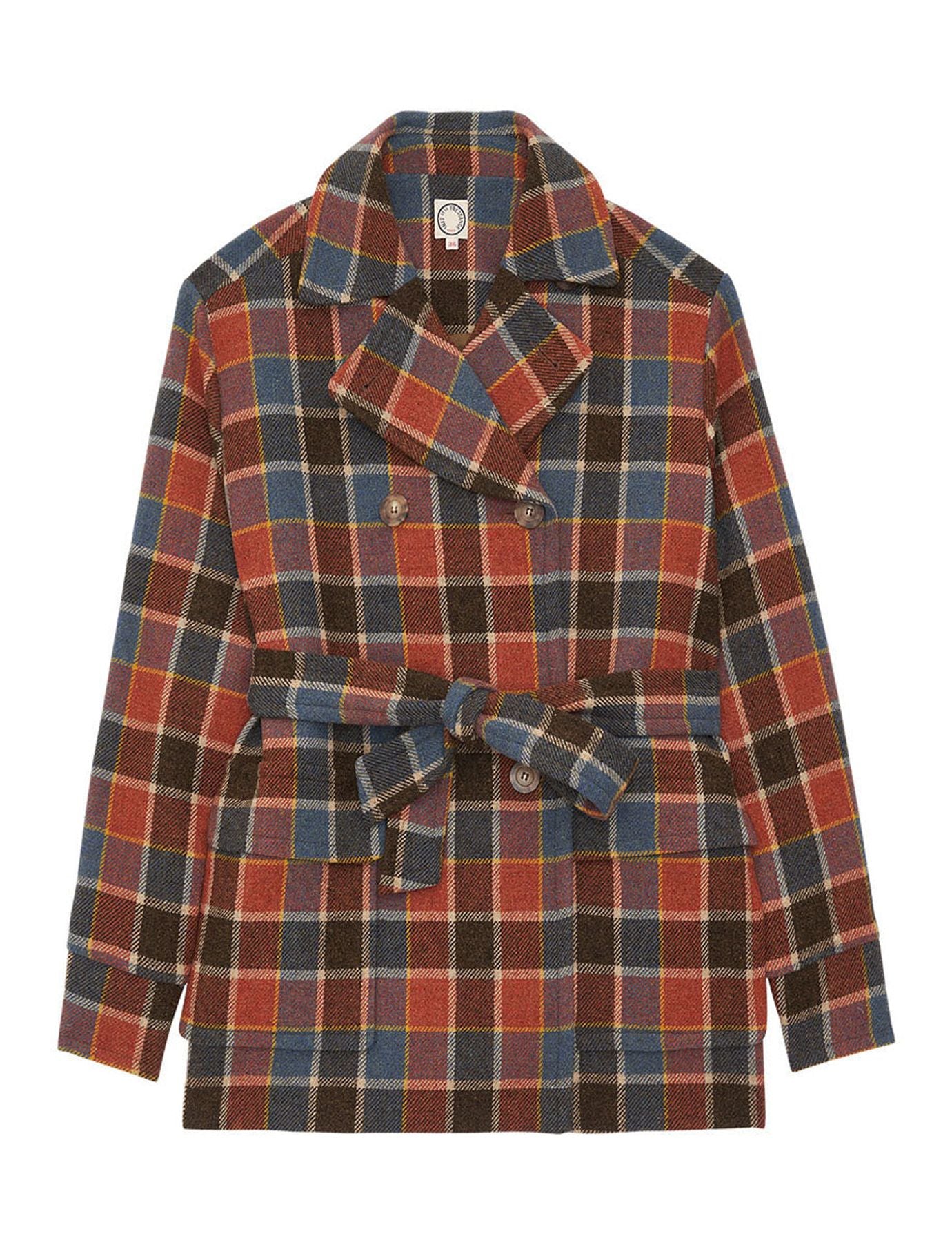 Romaric multicoloured checked coat