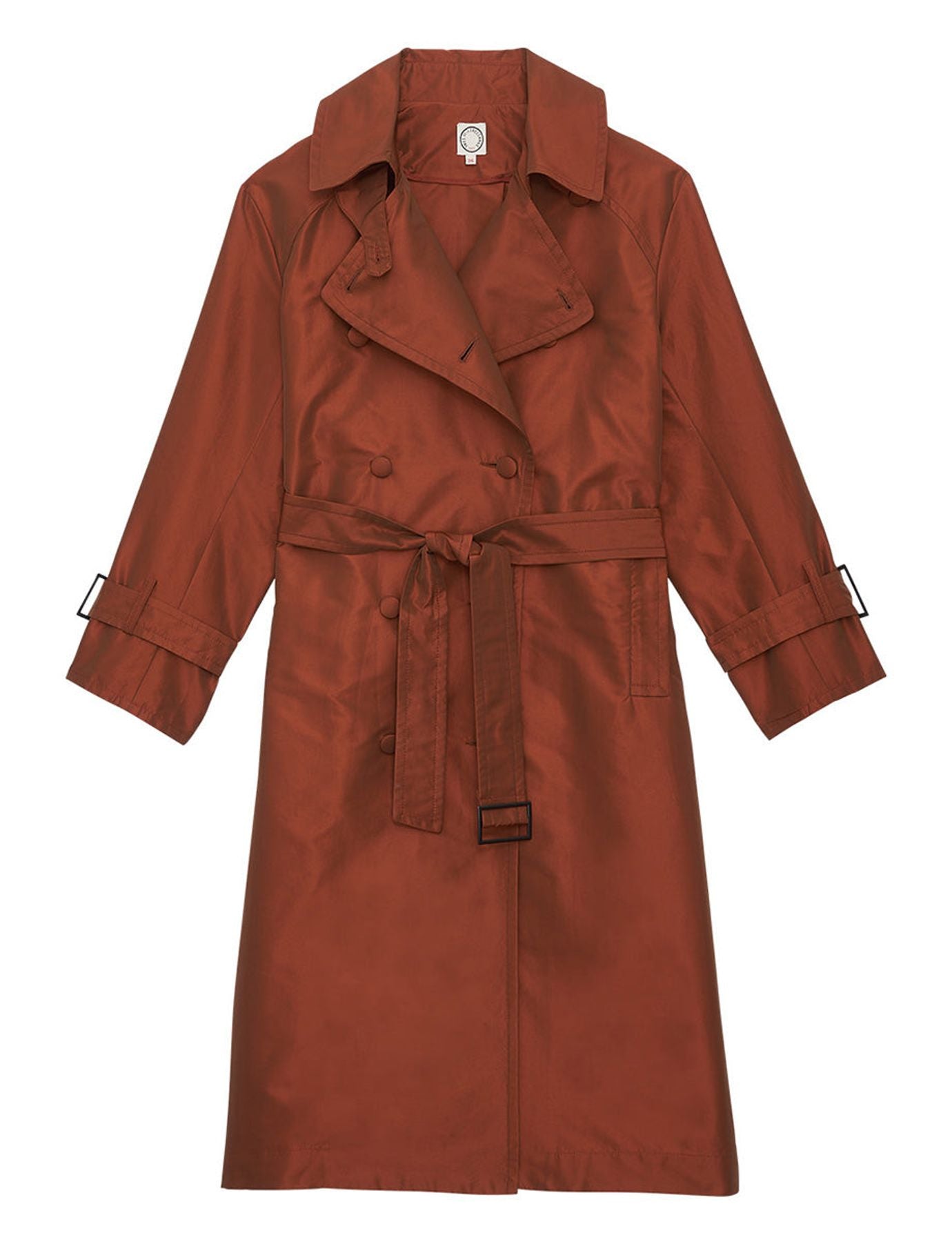 Blake orange bronze trench coat