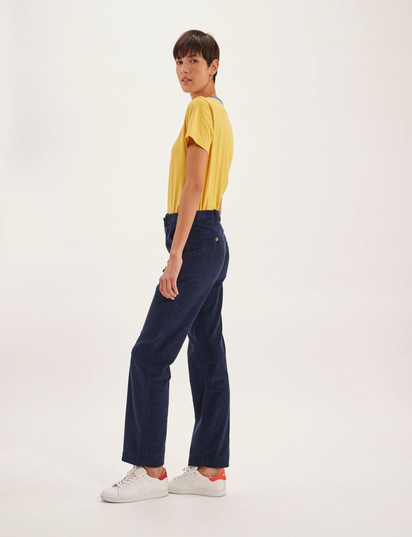 Francisco navy blue cotton trousers