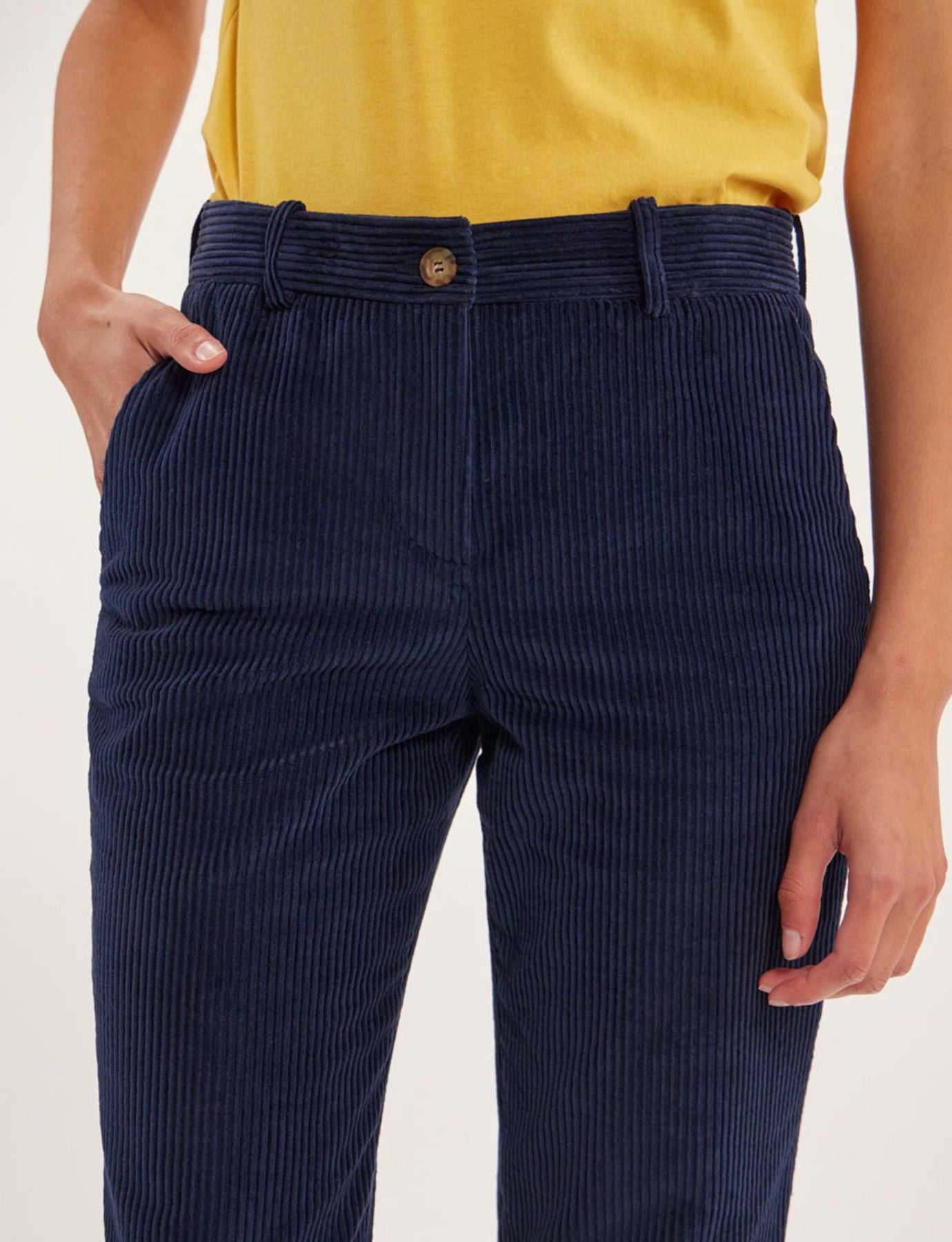 Francisco navy blue cotton trousers