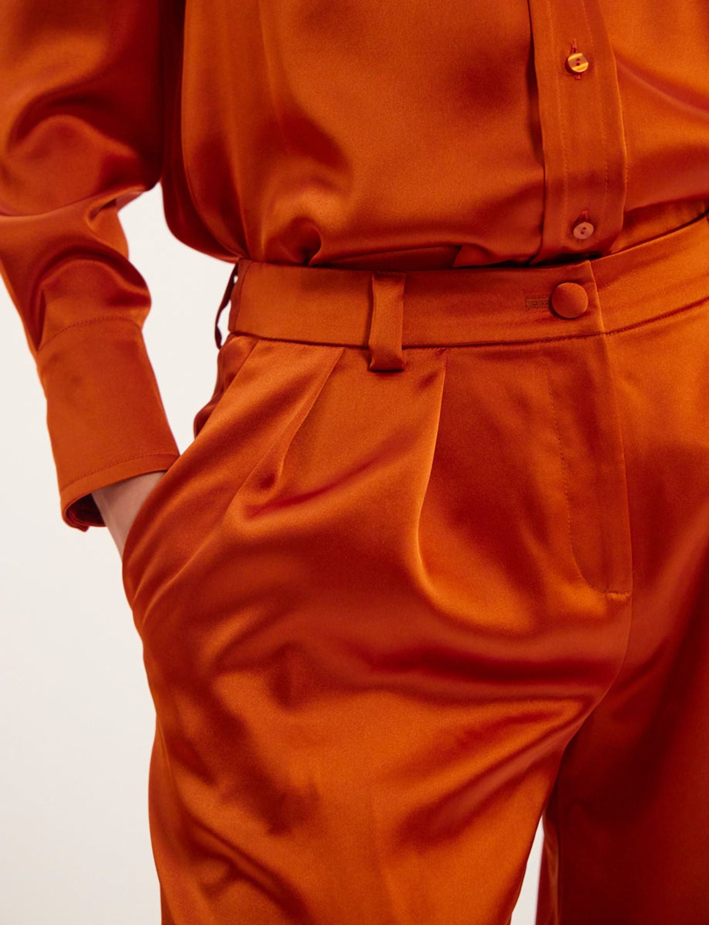Luciano burnt orange trousers