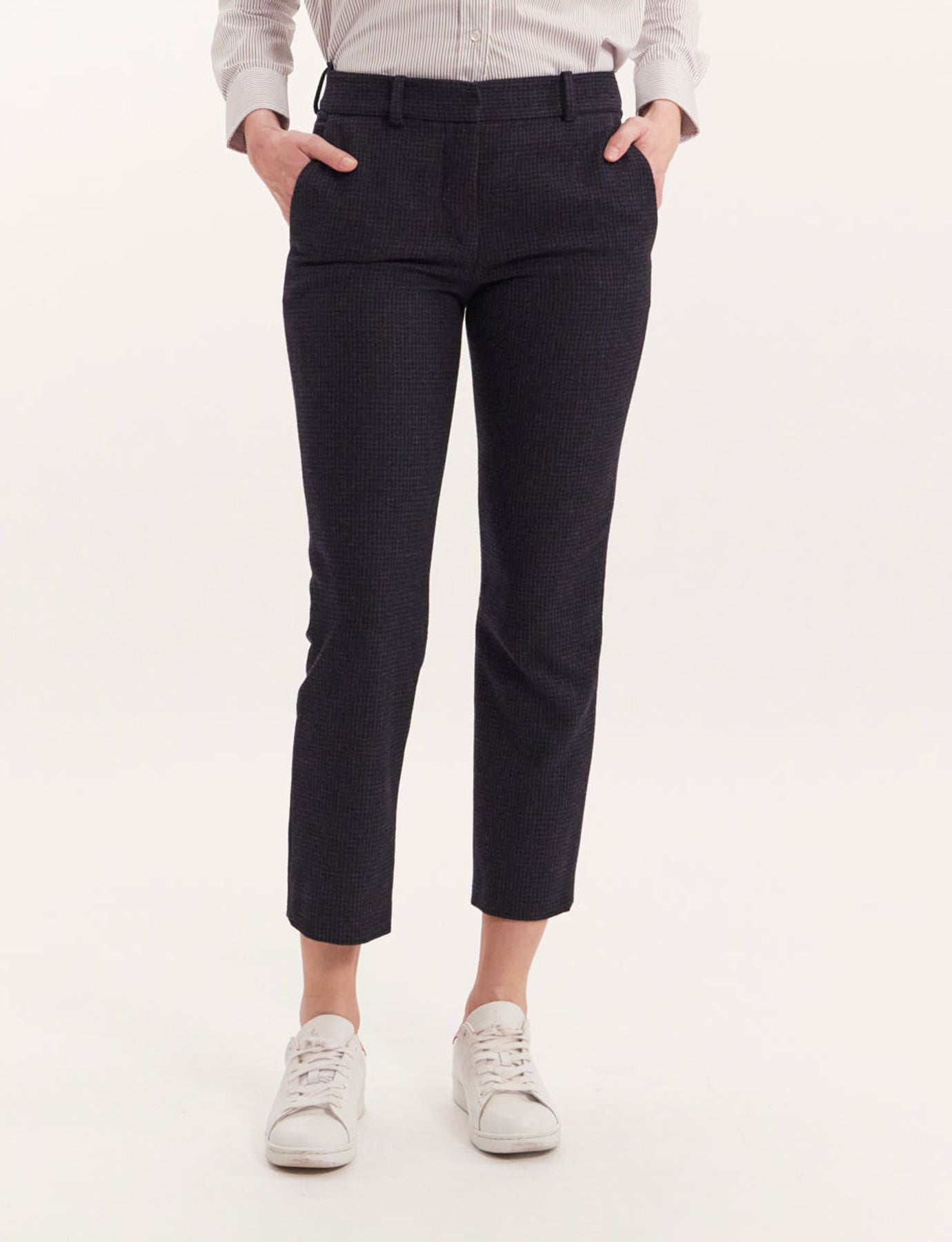 Audrey black and blue trousers