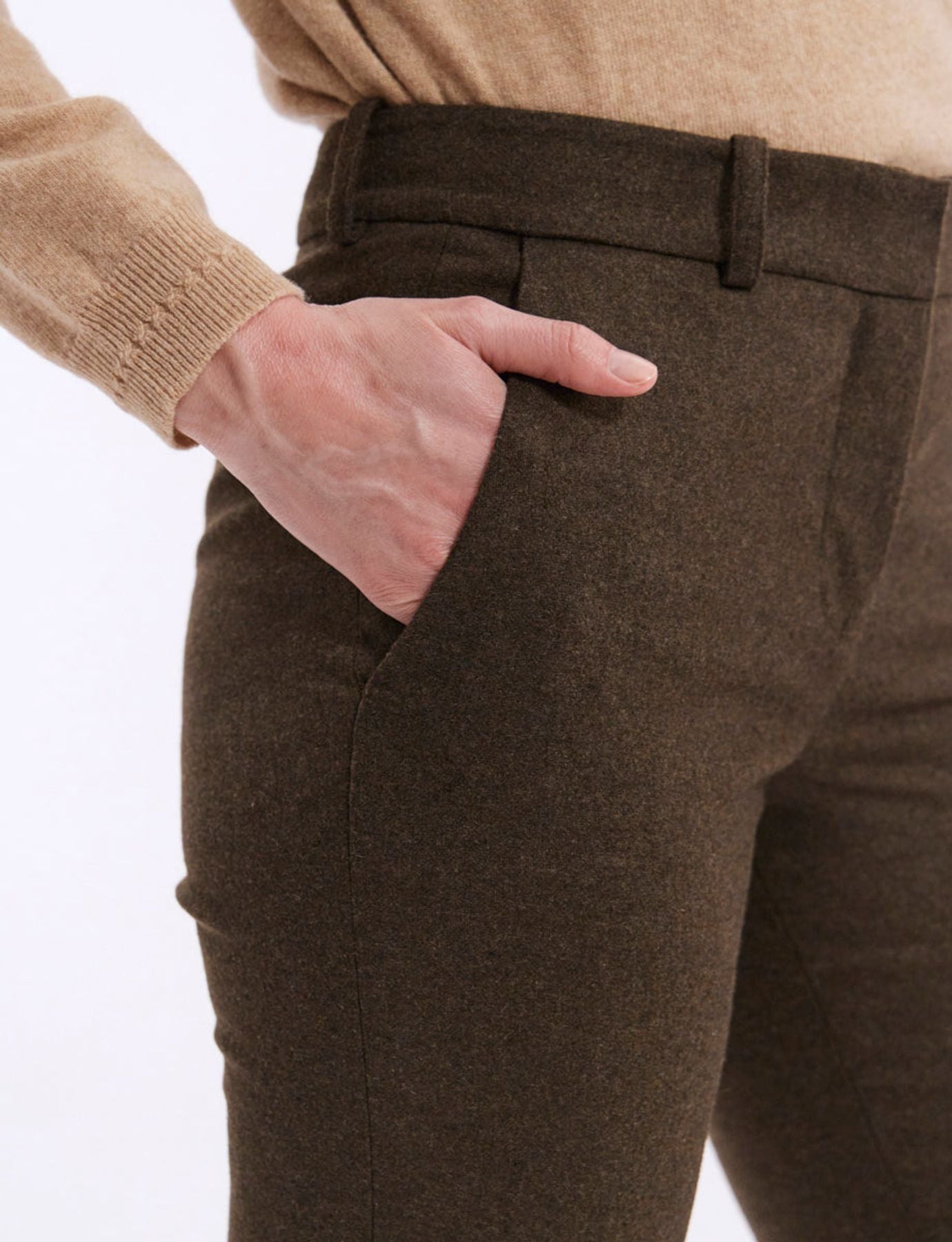 Audrey khaki trousers