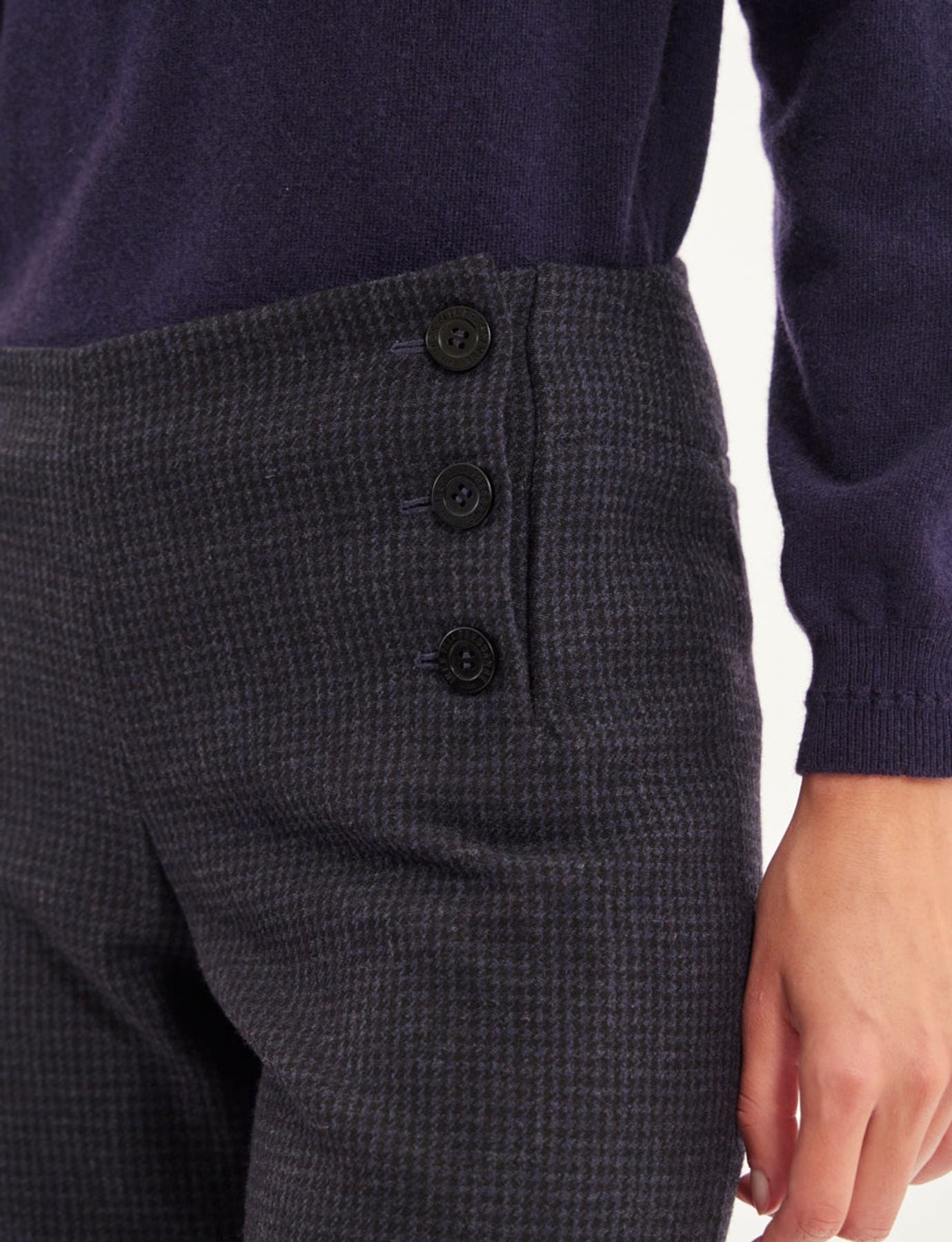 Gabriel blue and black trousers