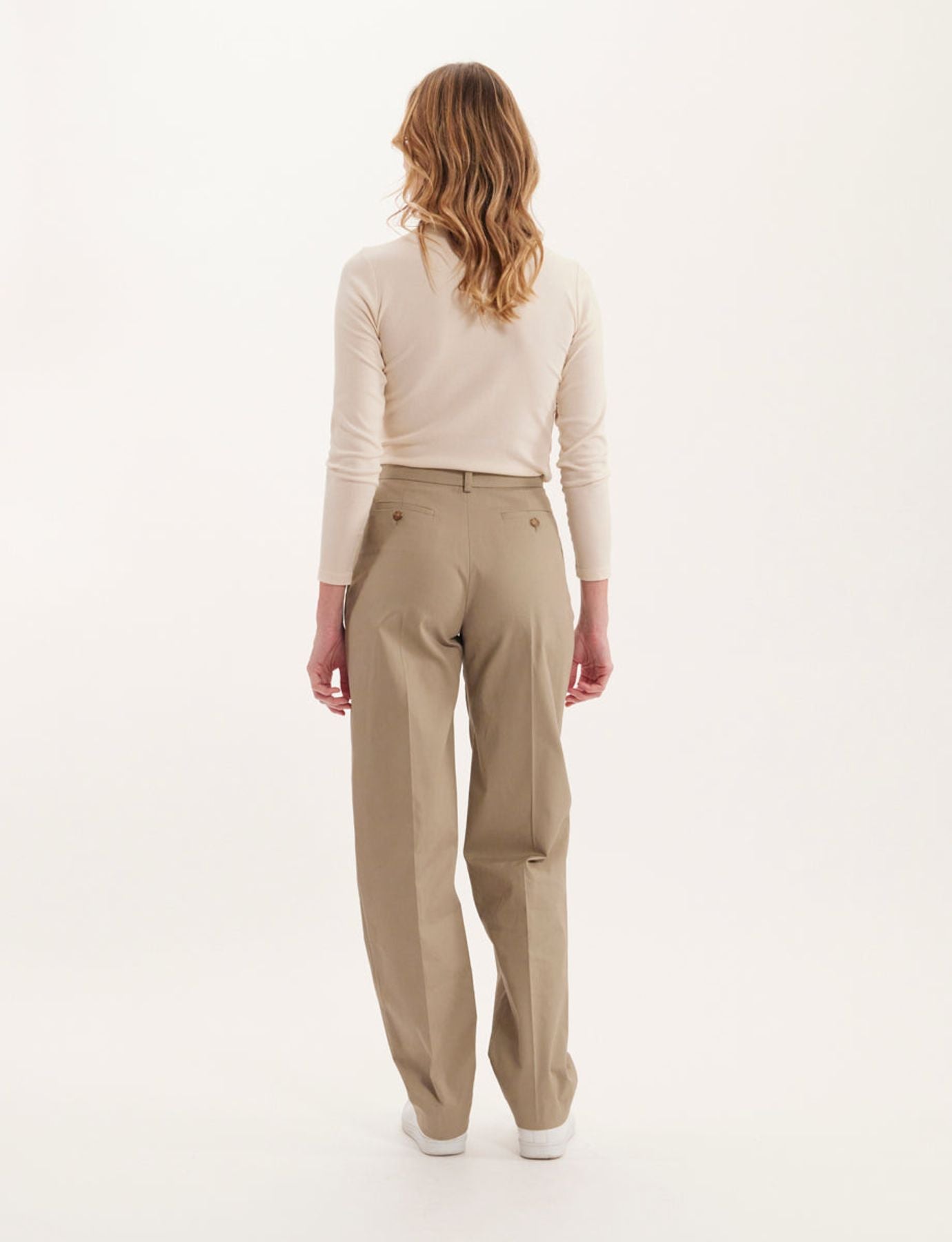Beige Marlow trousers