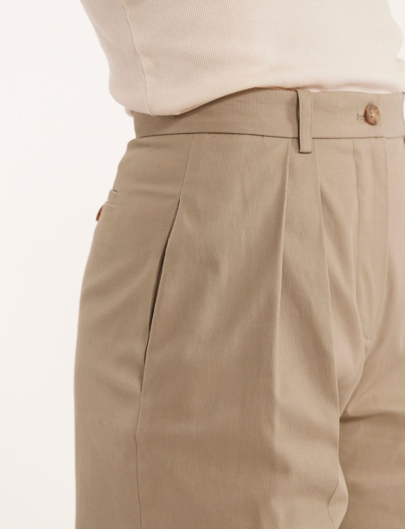 Beige Marlow trousers