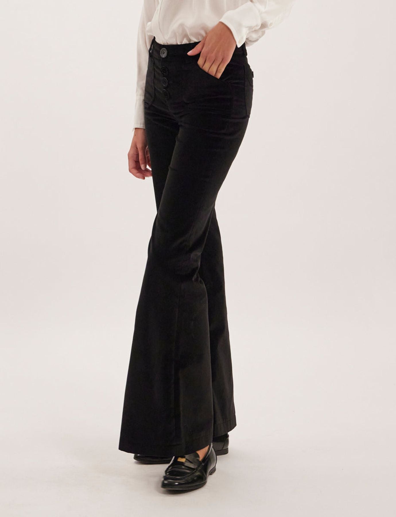 Pantalón de algodón negro Charlotte