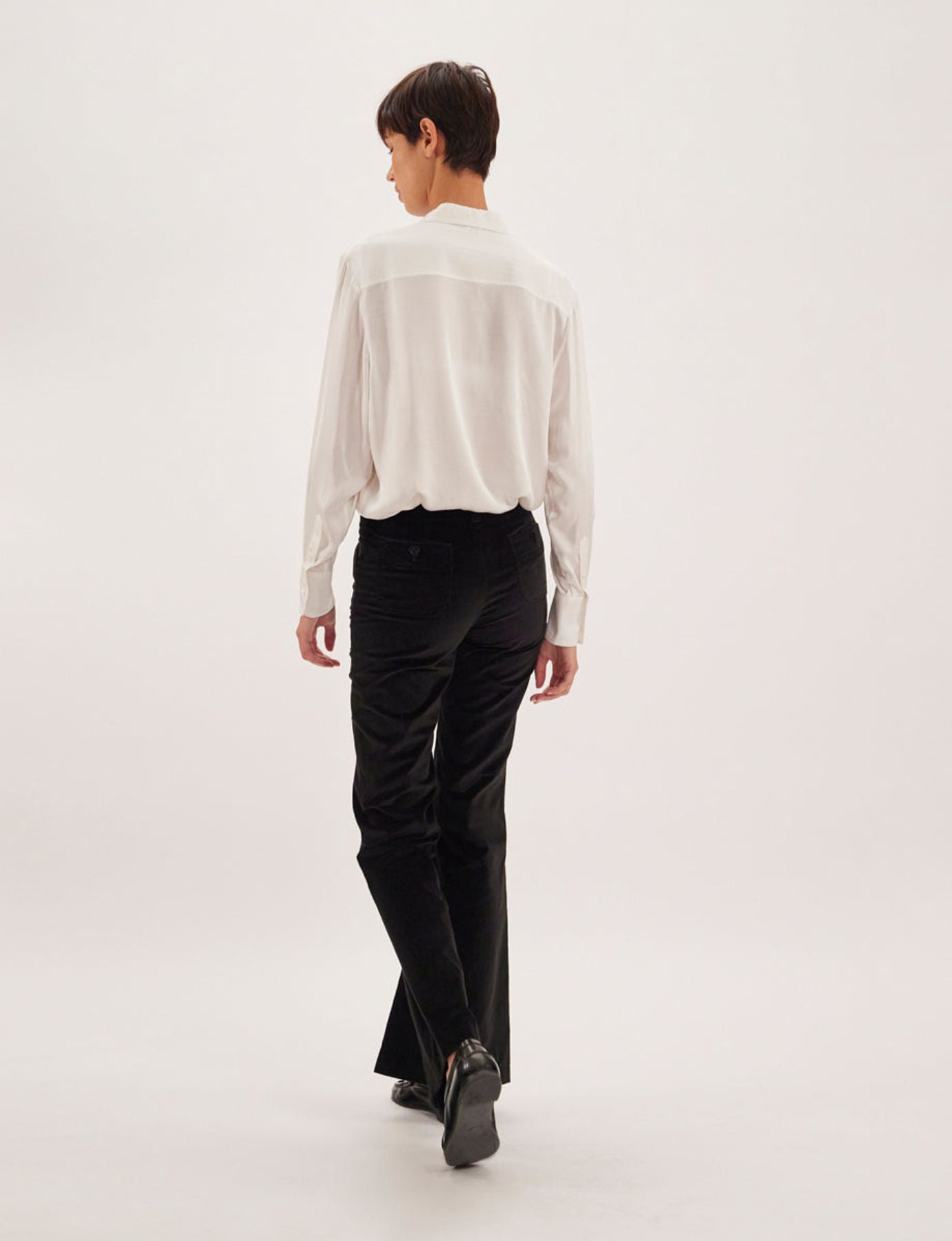Pantalón de algodón negro Charlotte