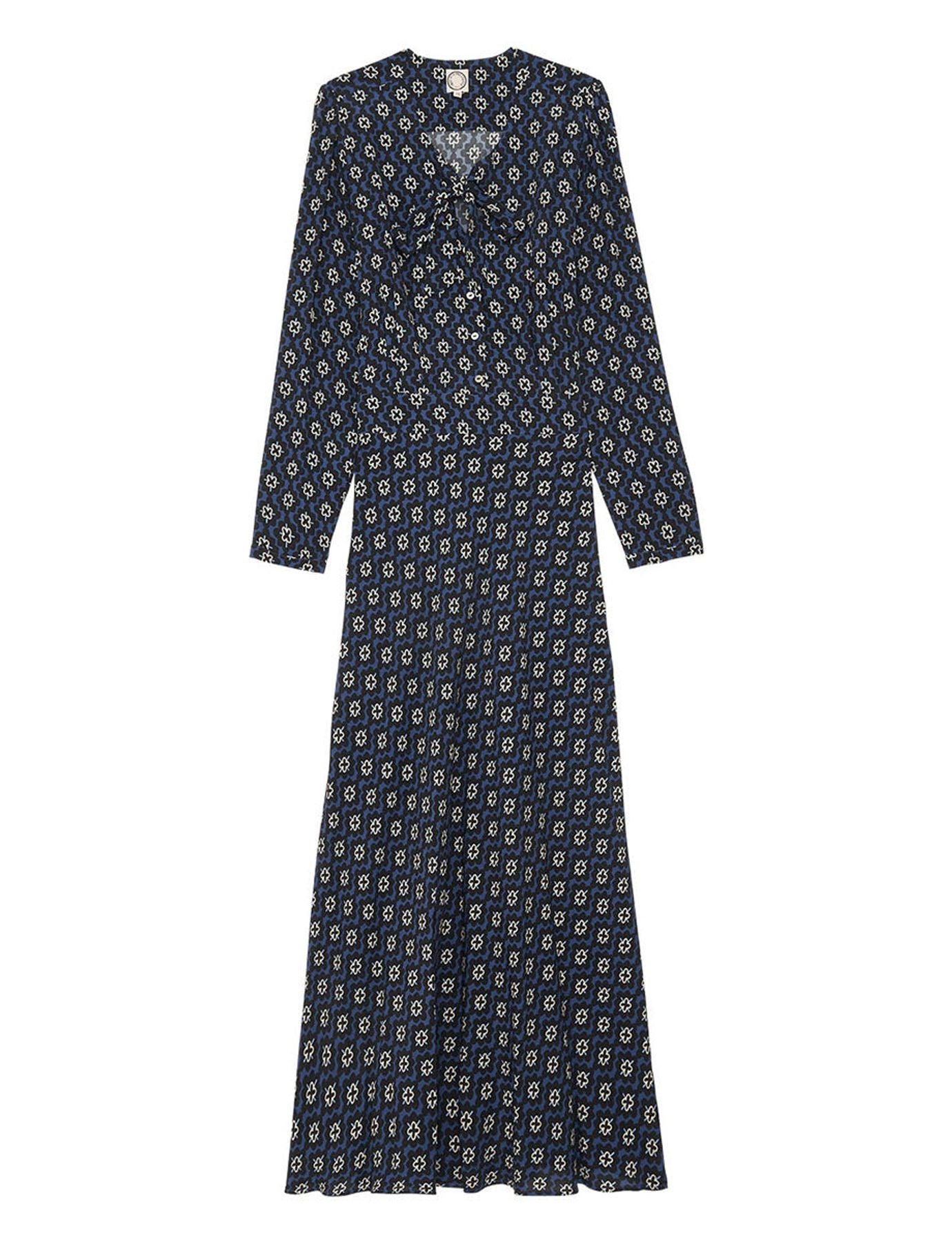 Robe Ariel imprimé bleu