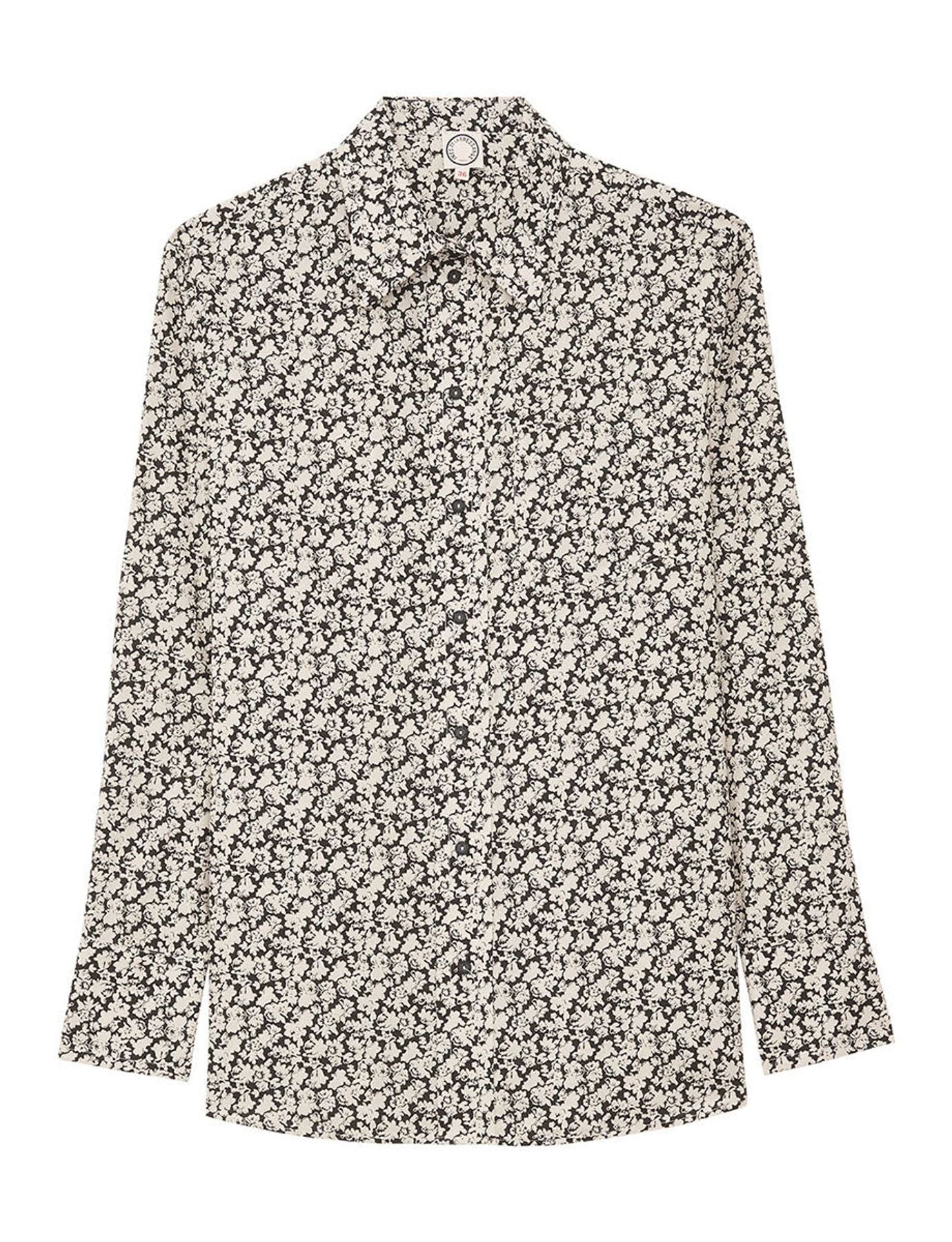 Chemise Maureen imprimée noir et beige