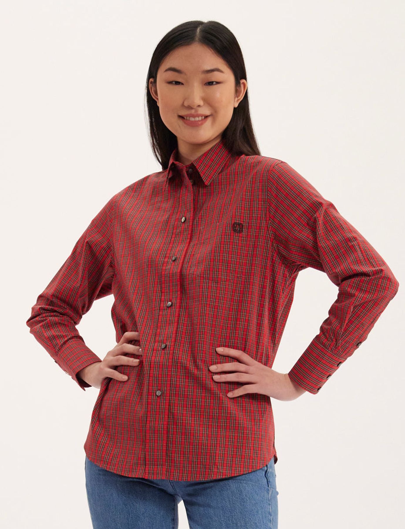 Camisa de cuadros rojos Maureen