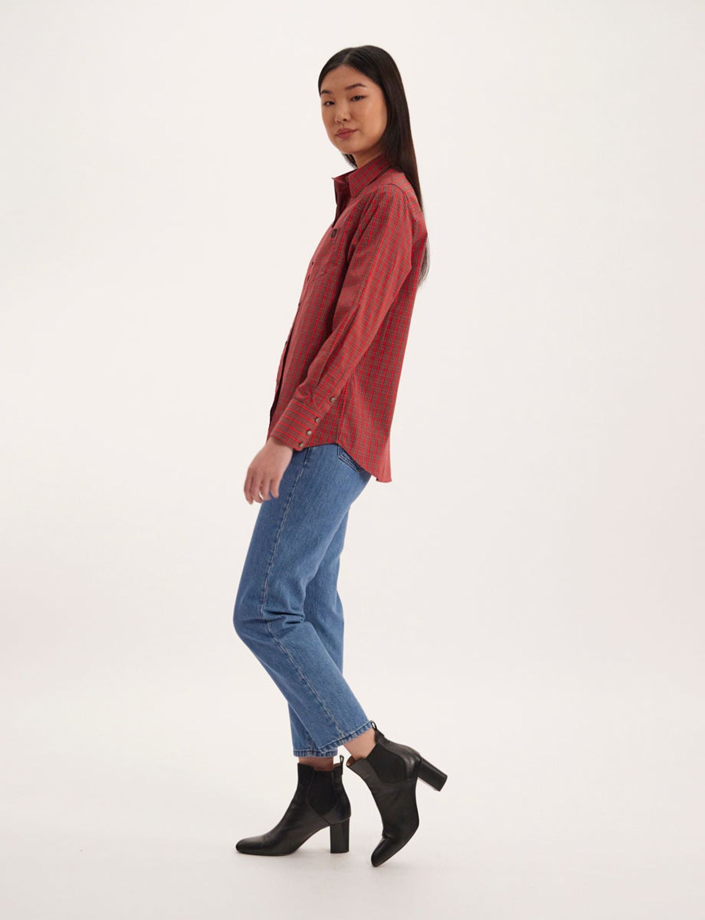 Camisa de cuadros rojos Maureen
