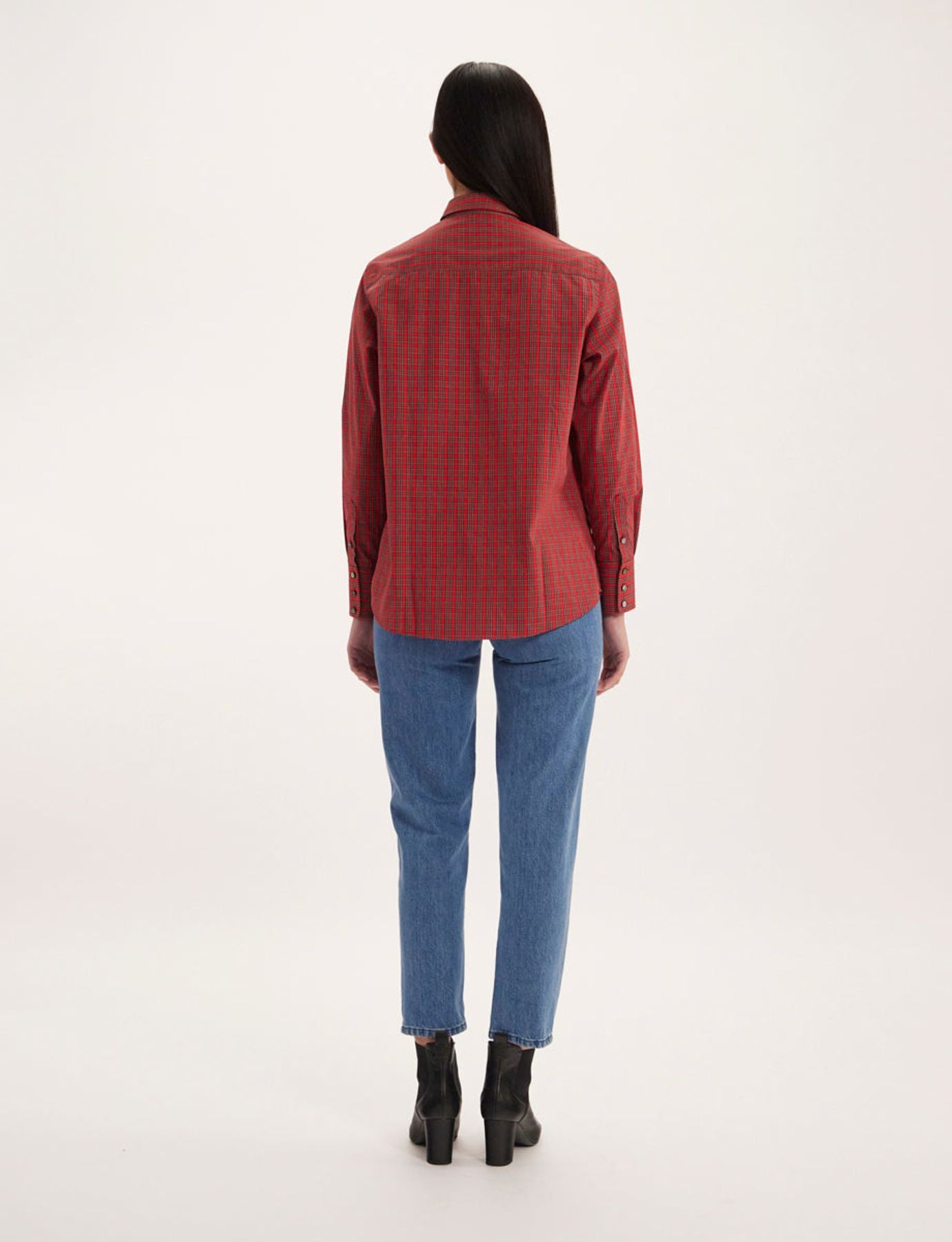 Camisa de cuadros rojos Maureen