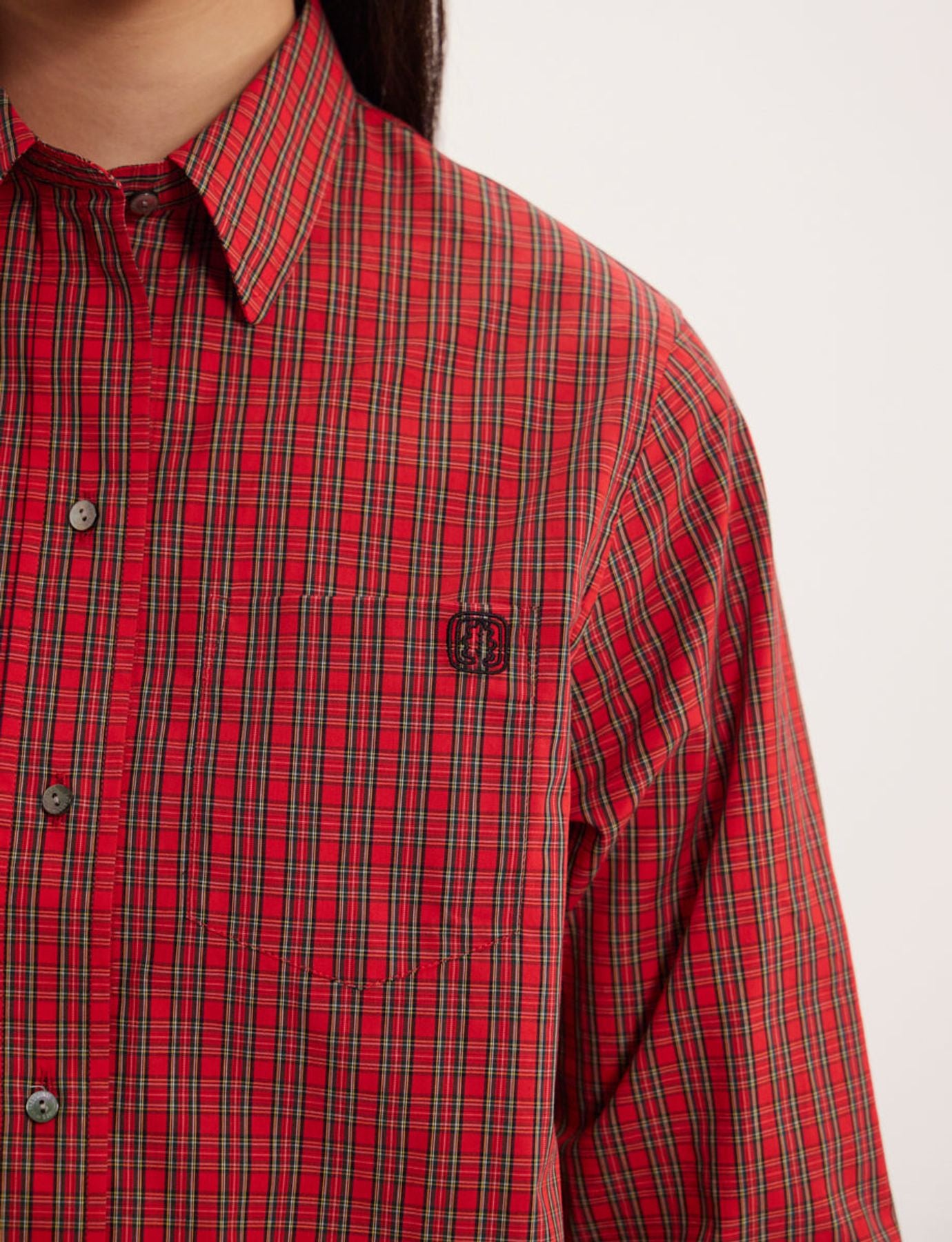 Camisa de cuadros rojos Maureen