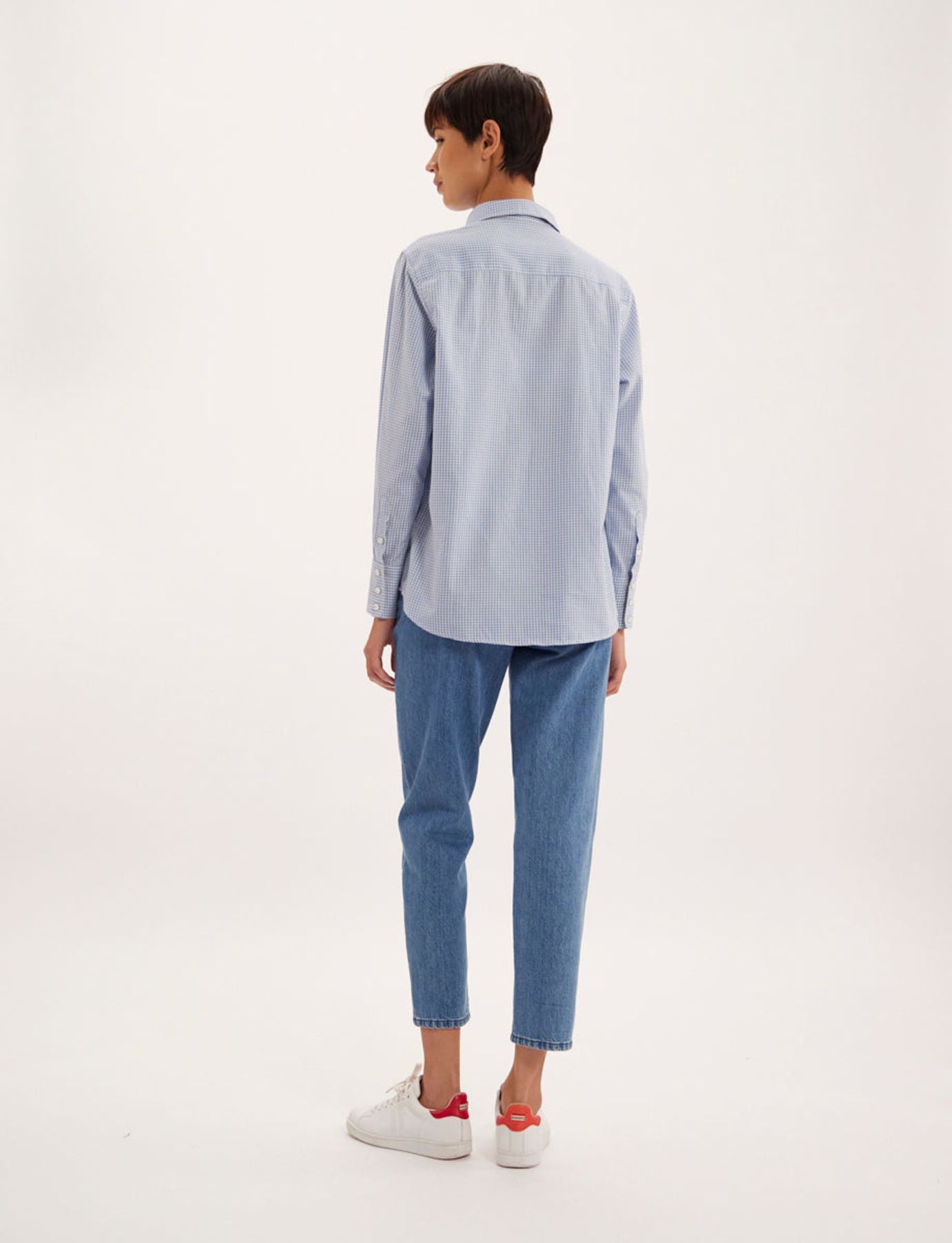 Camicia Maureen in percalle azzurro