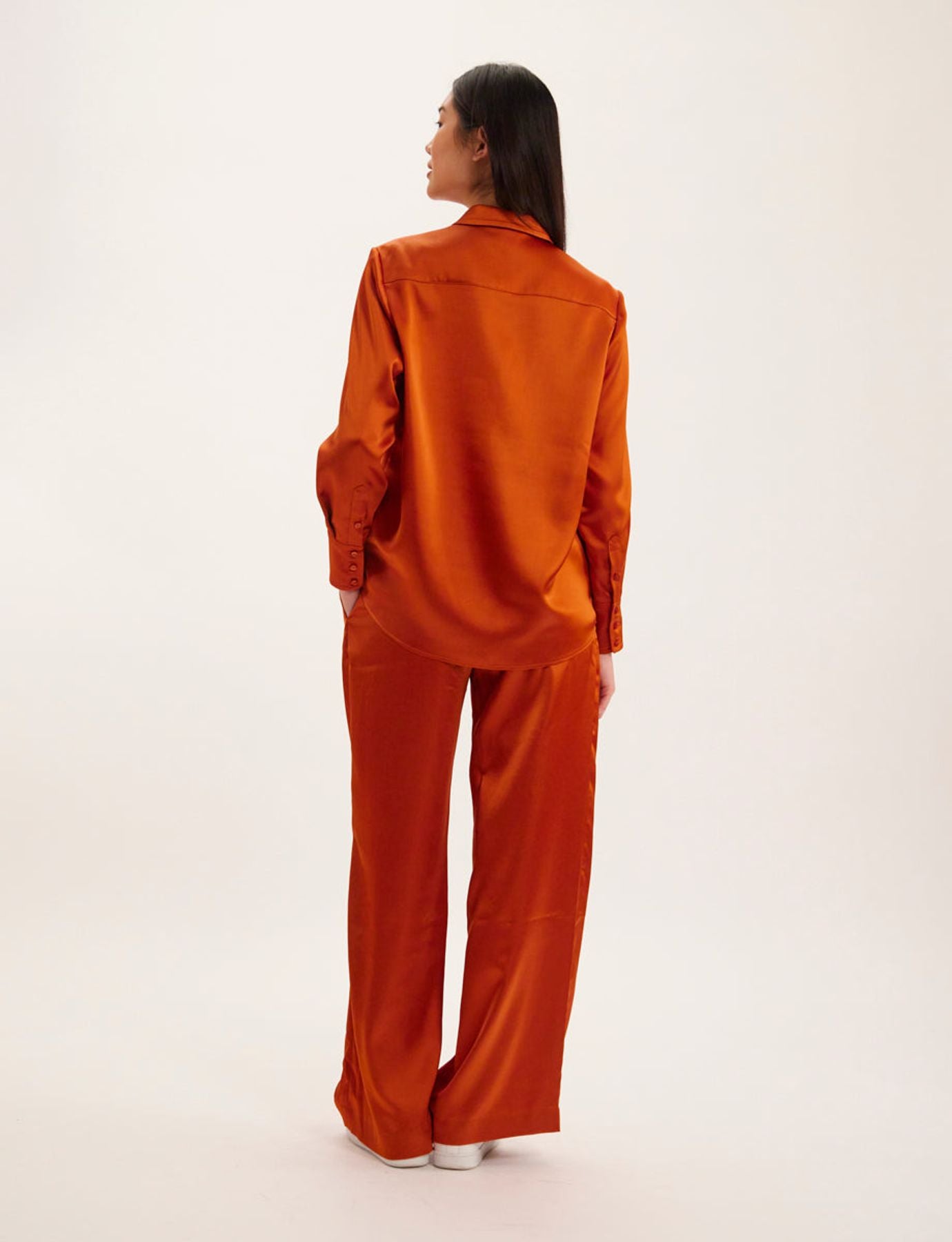 Maureen burnt orange shirt