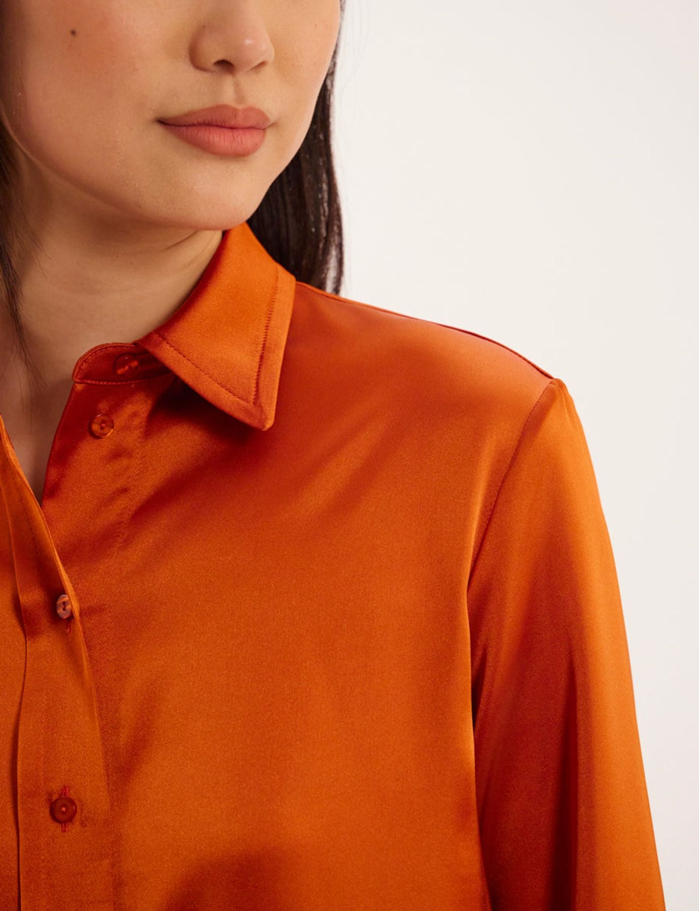 Maureen burnt orange shirt