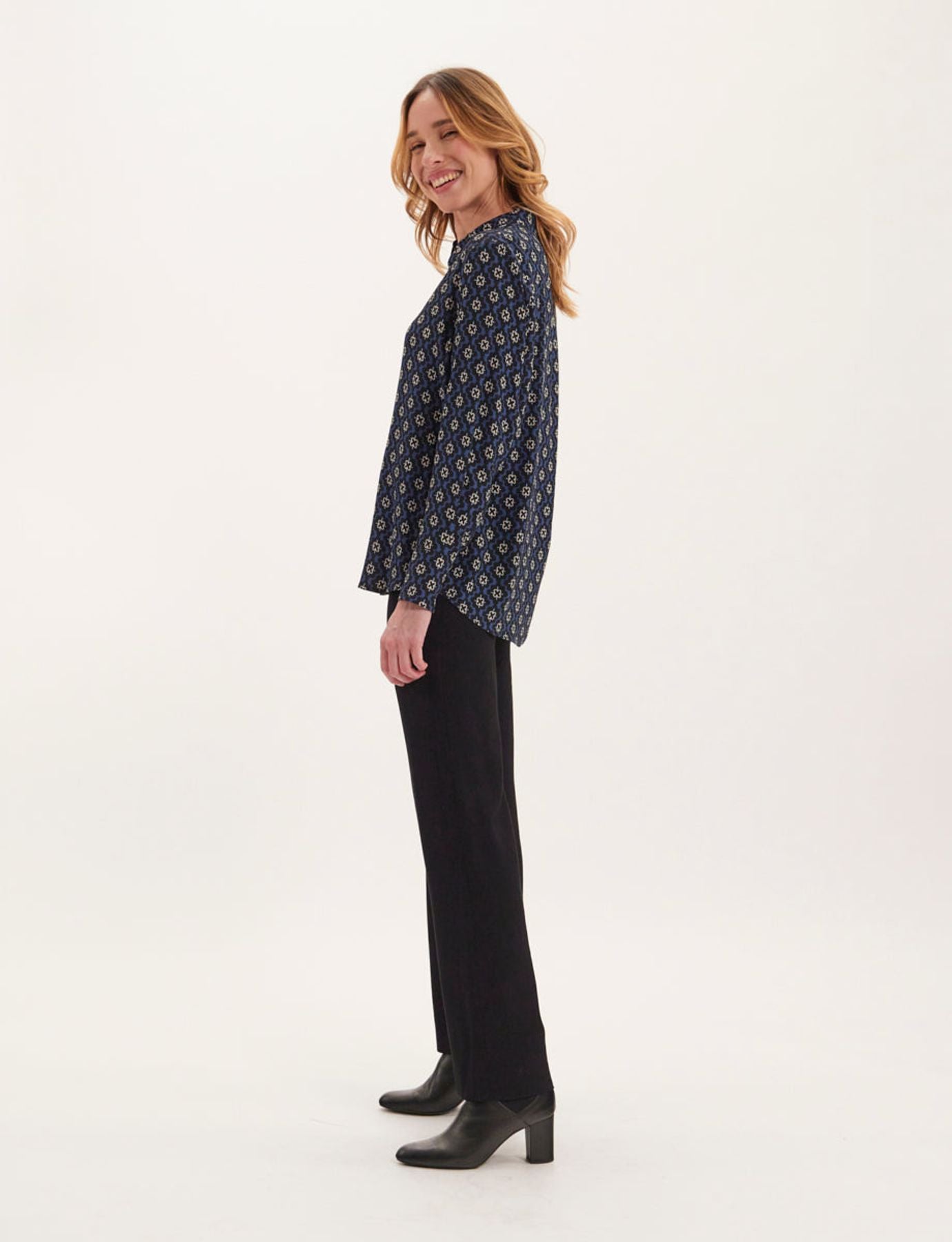 Camisa estampada azul Maureen