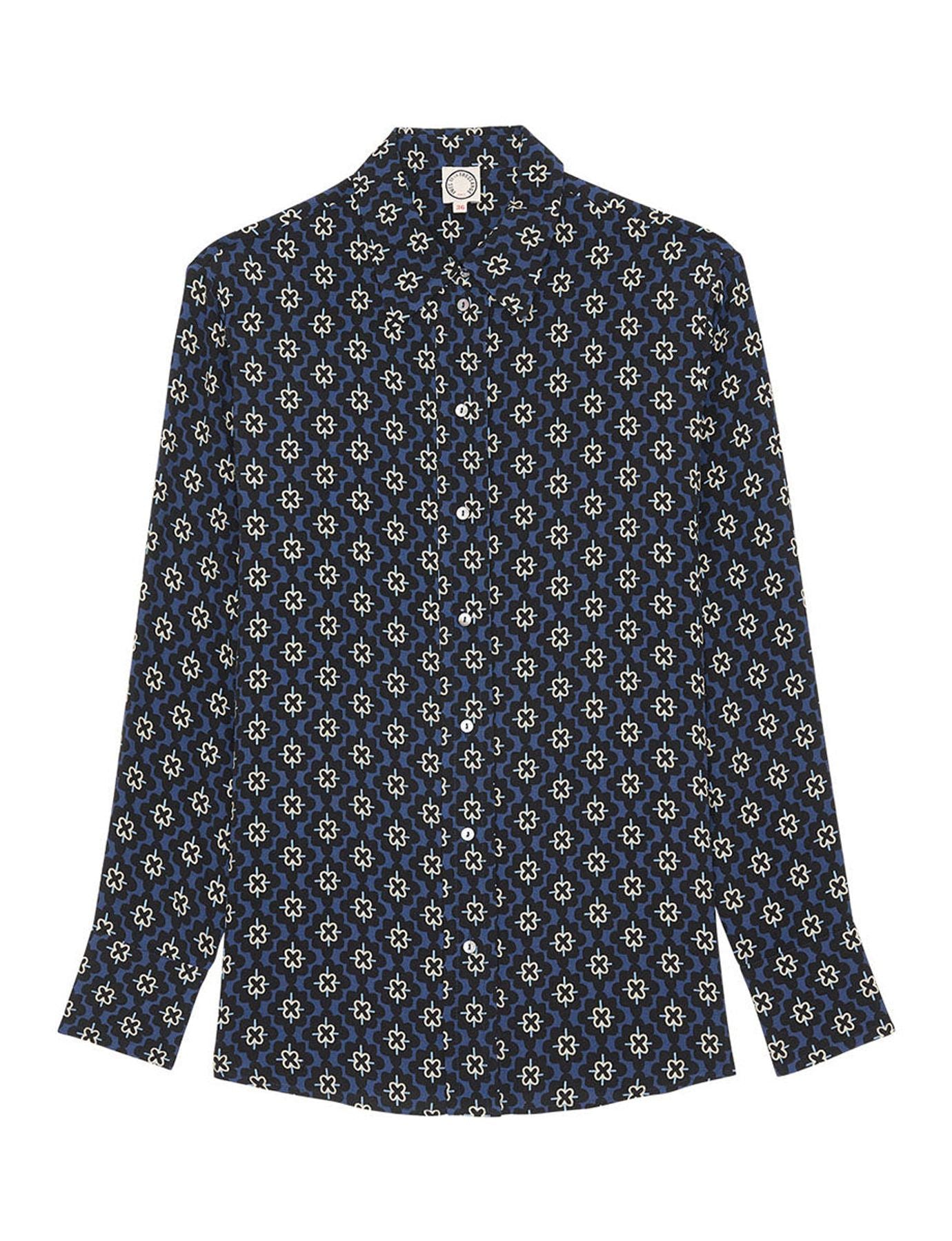 Camisa estampada azul Maureen