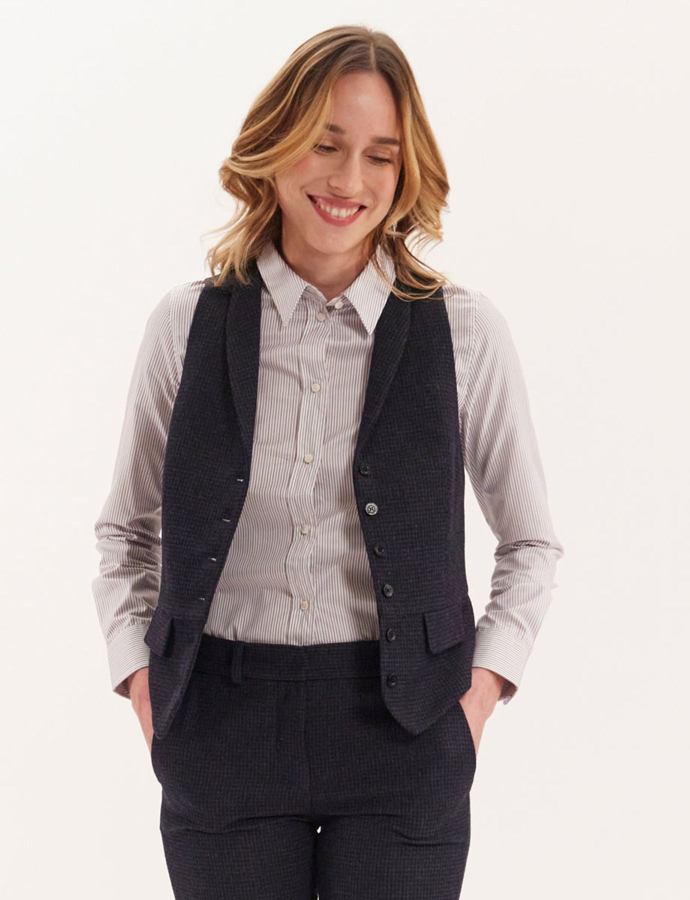 Gilet Robinson noir et bleu