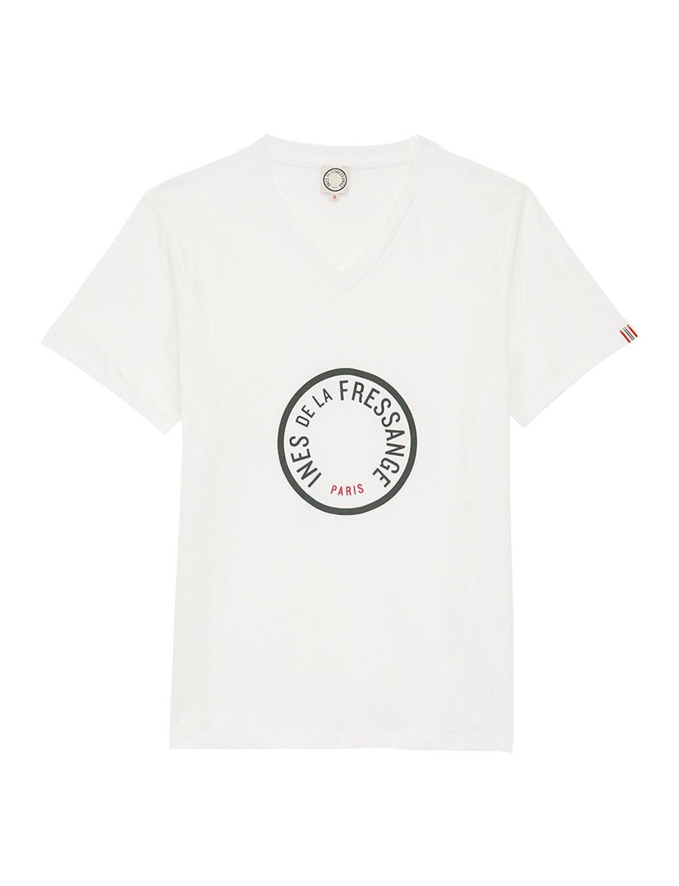 Camiseta Aurore cuello pico caqui