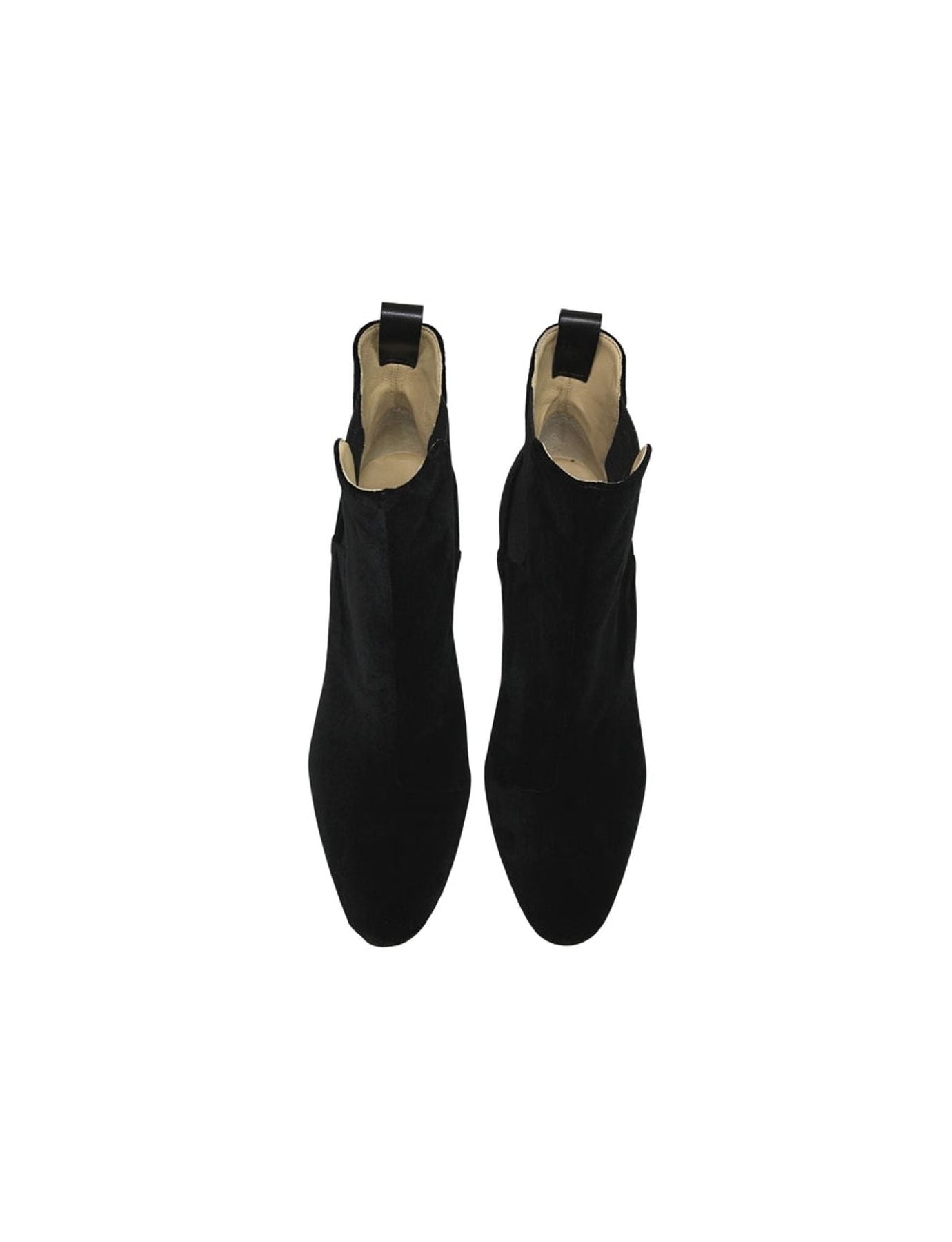 Chelsea boots à talon, velours noir